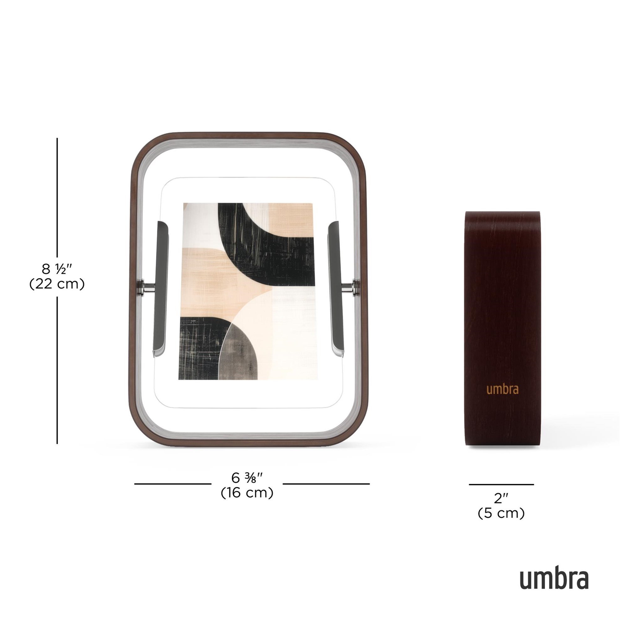 Otočný fotorámeček Umbra BELLWOOD 22x16 cm hnědý_0
