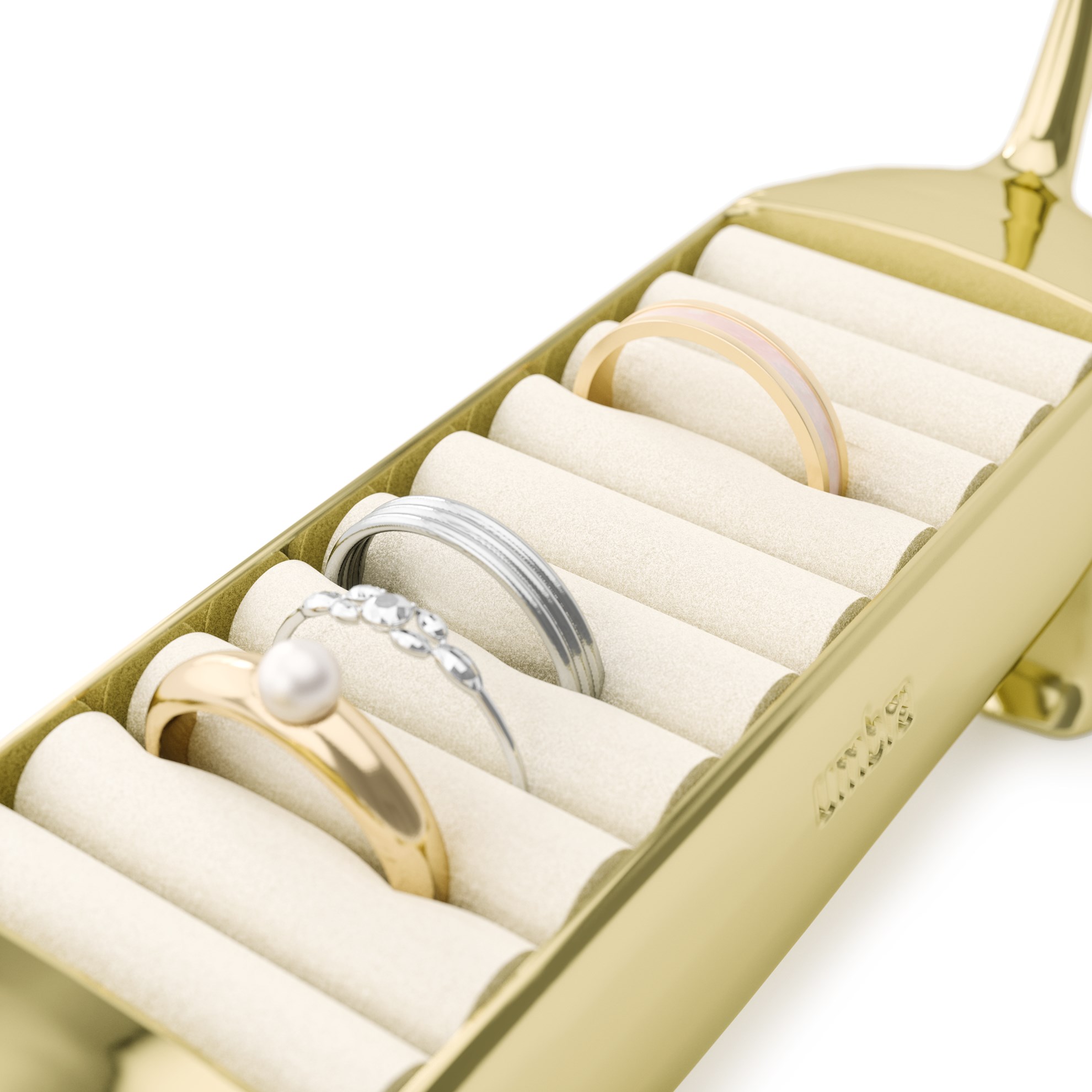 Šperkovnice na prstýnky Umbra DACHSIE mosazná_3