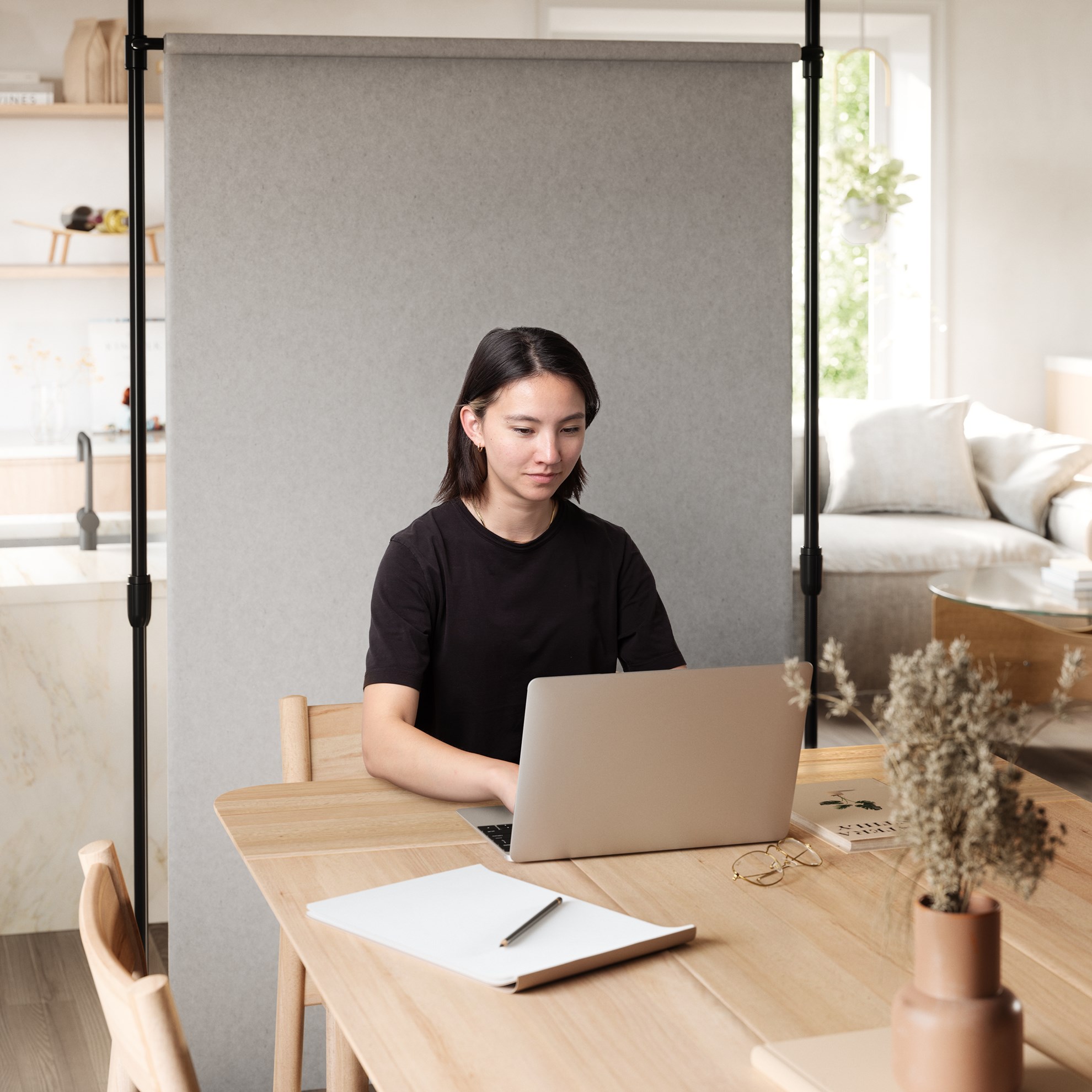 Nastavitelná závěsová tyč Umbra ANYWHERE Š.91-168 cm černá matná_2