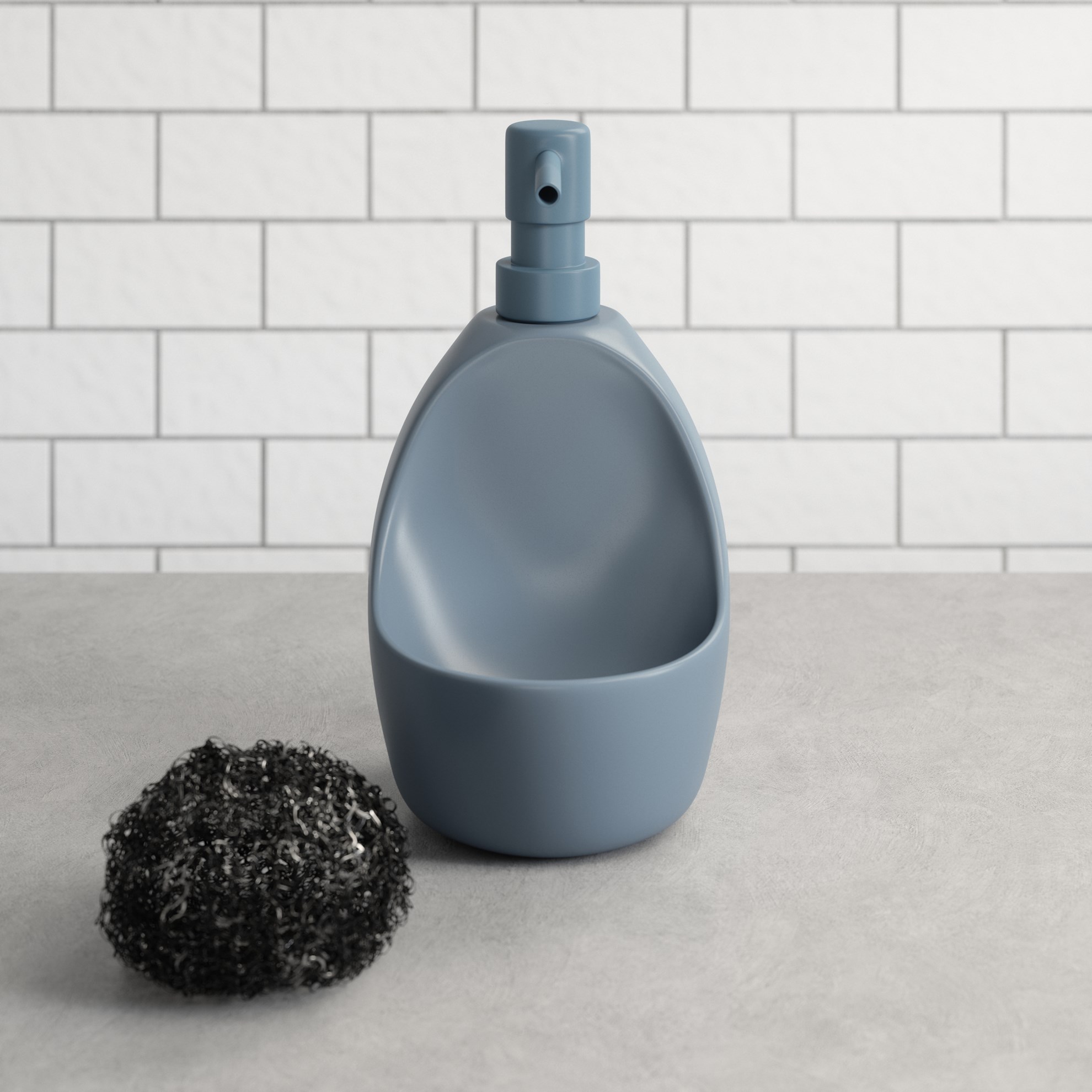 Dávkovač saponátu Umbra JOEY 600ml břidlicově modrá_4