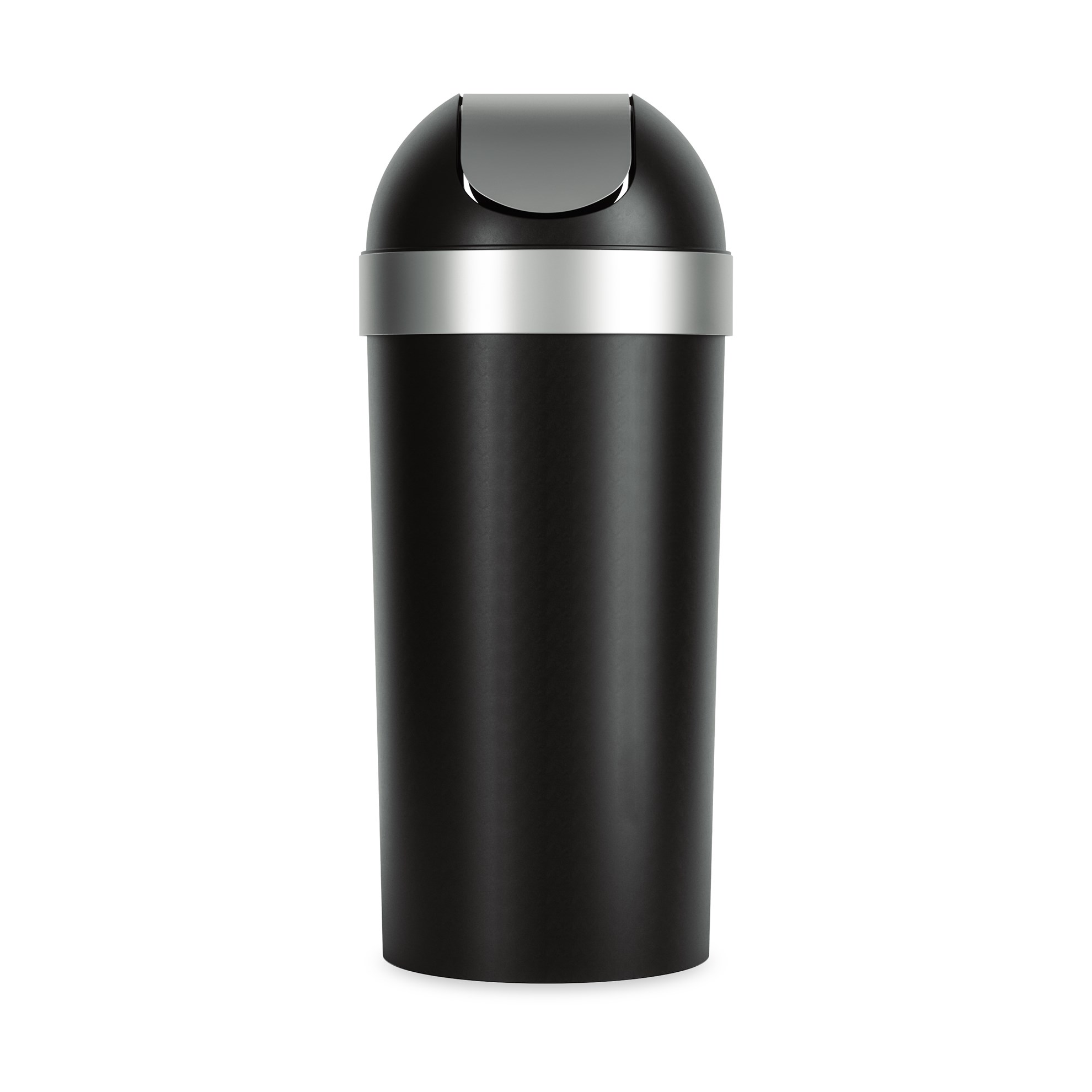 Odpadkový koš s výklopným víkem Umbra VENTI CAN 62l černý/nikl_0
