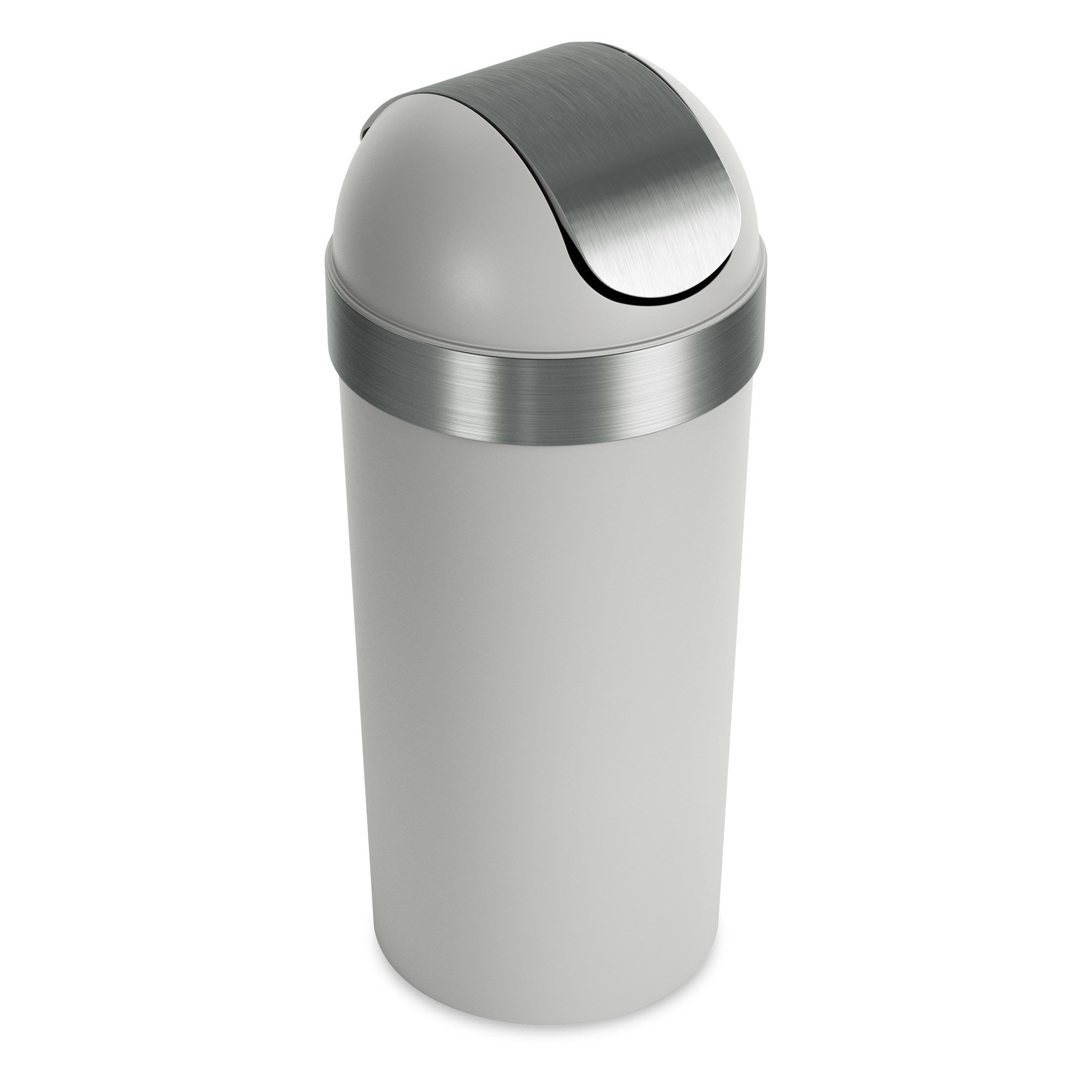 Odpadkový koš s výklopným víkem Umbra VENTI CAN 62l šedý/nikl_4