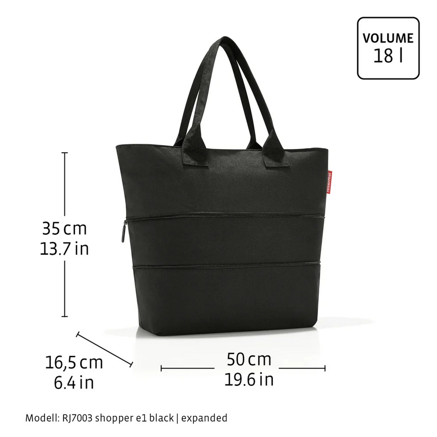 Chytrá taška přes rameno Reisenthel Shopper e1 glossy dots black_1