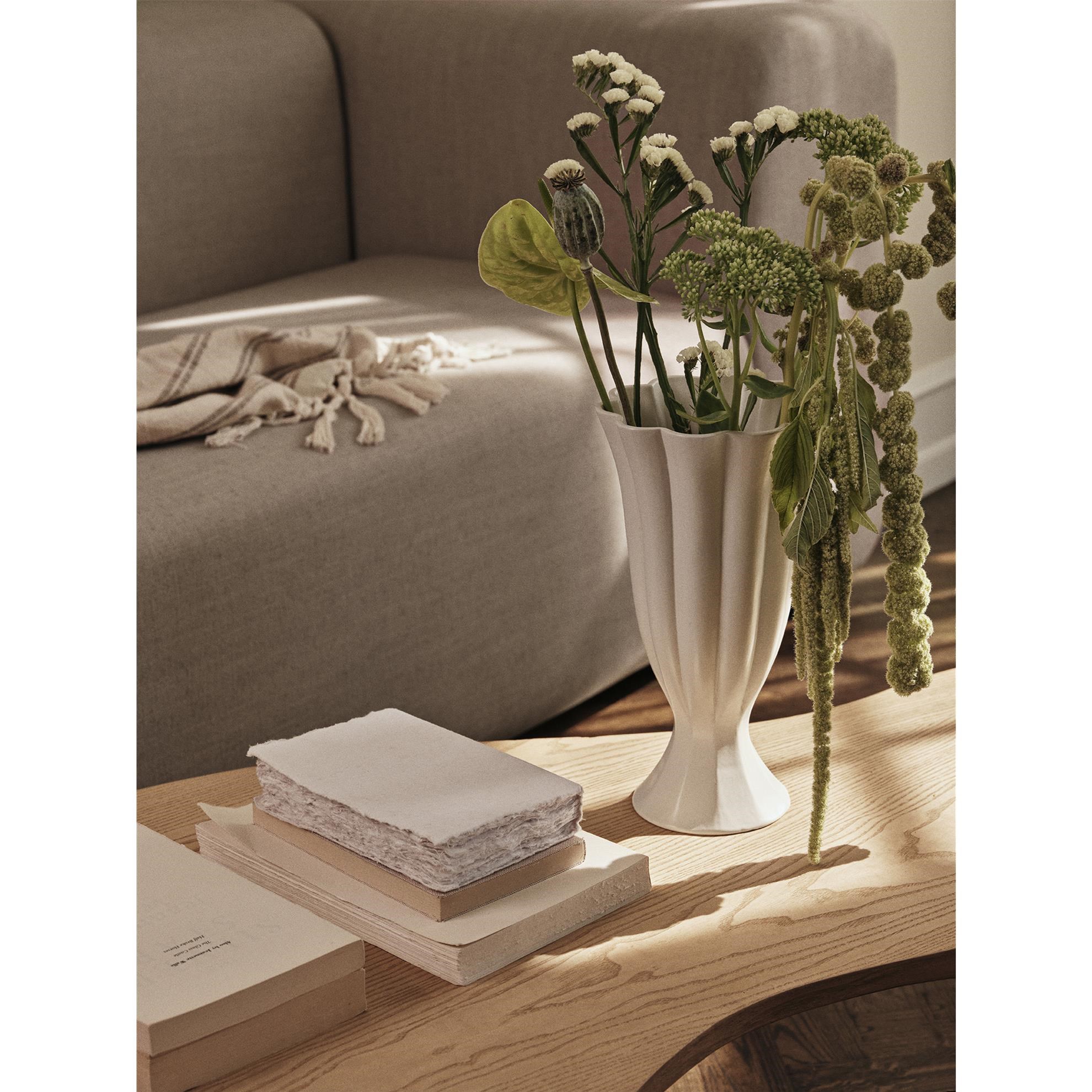 Váza Broste HELI V.30cm krémová_0