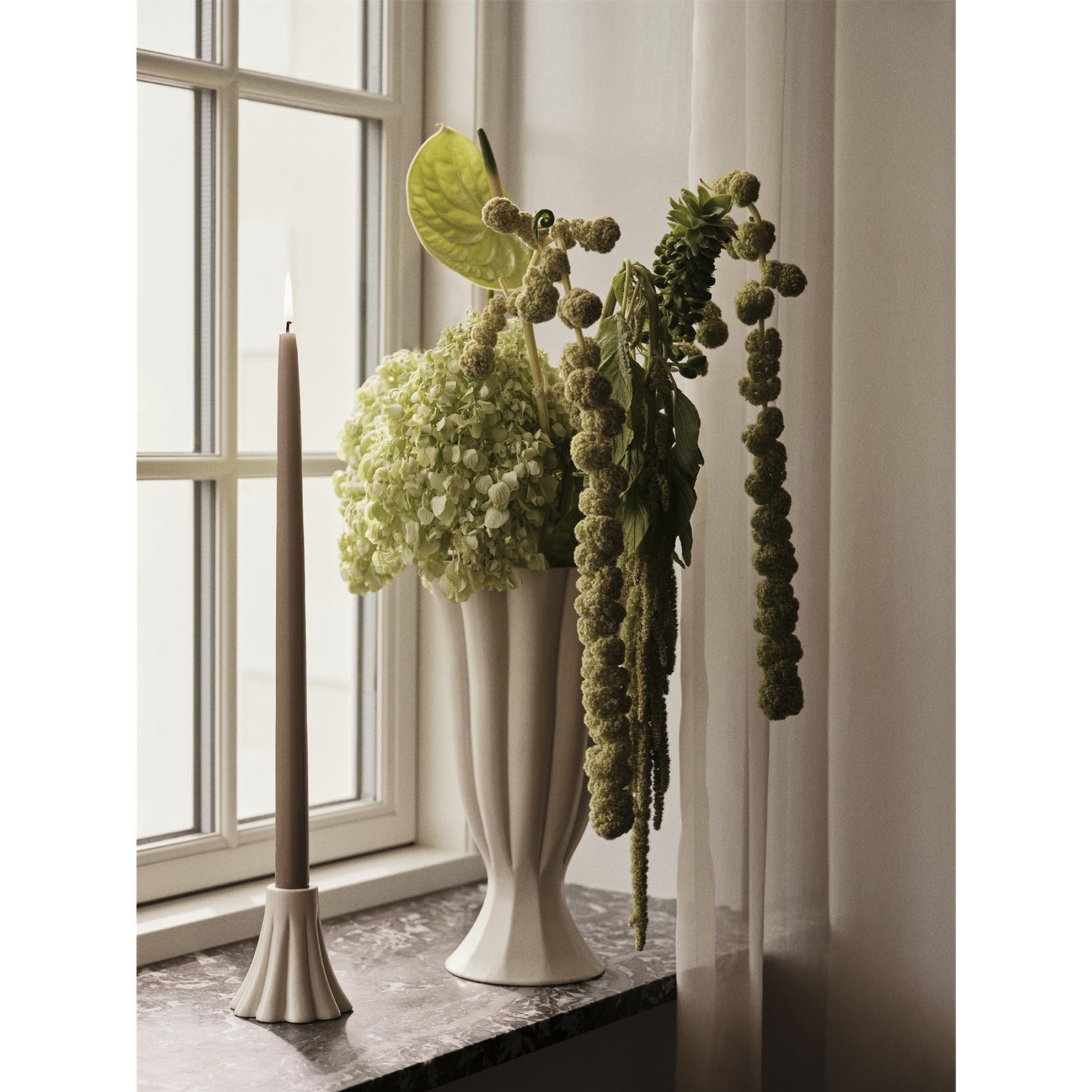 Svícen Broste HELI V.8cm krémový_3