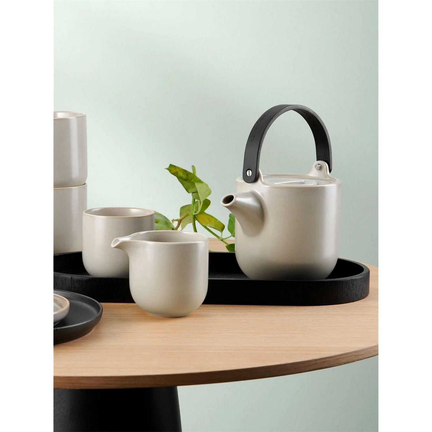 Dřevěný tác Asa SONOKO oválný 44x22,5cm černý_0