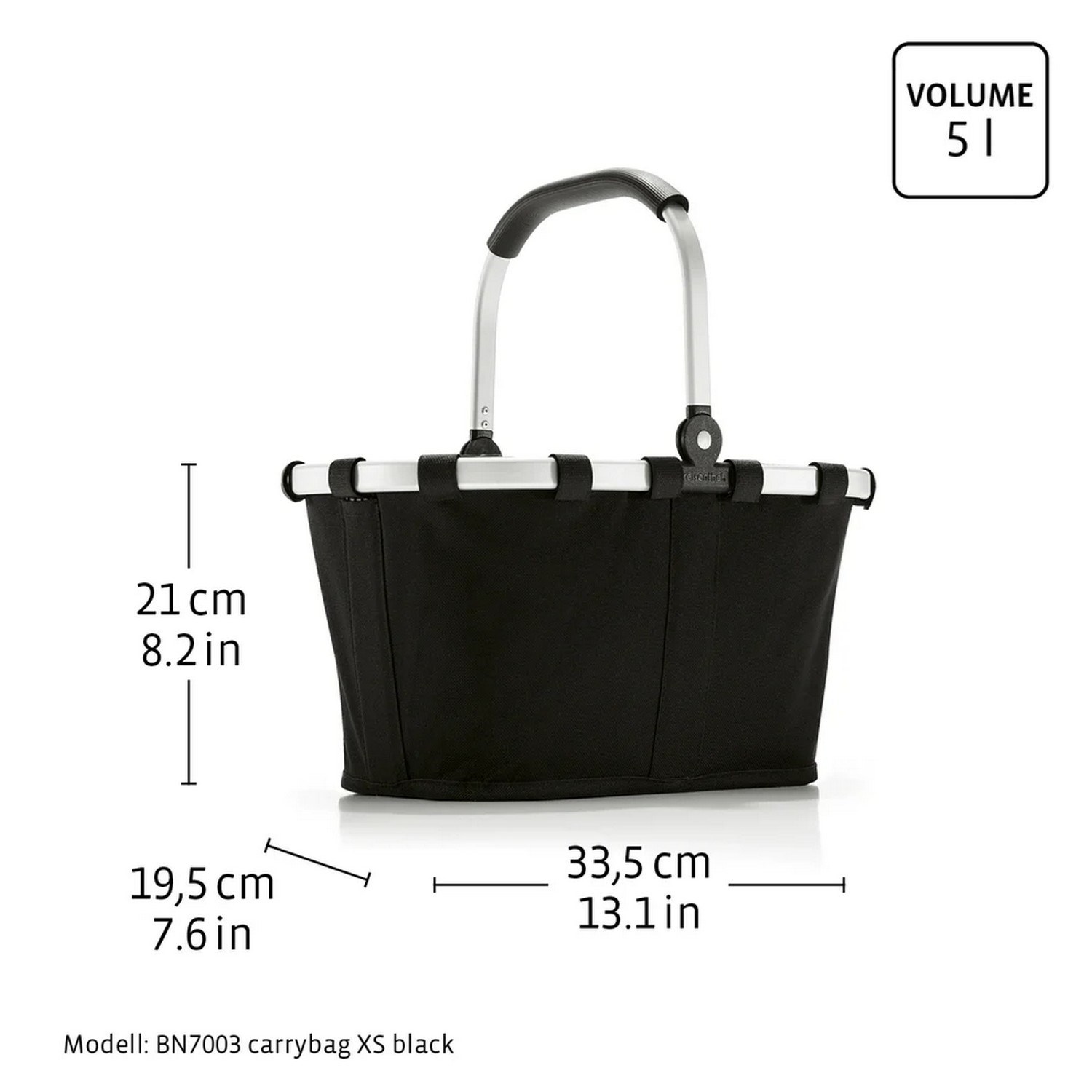 Nákupní košík Reisenthel Carrybag  XS frame glossy dots black_1