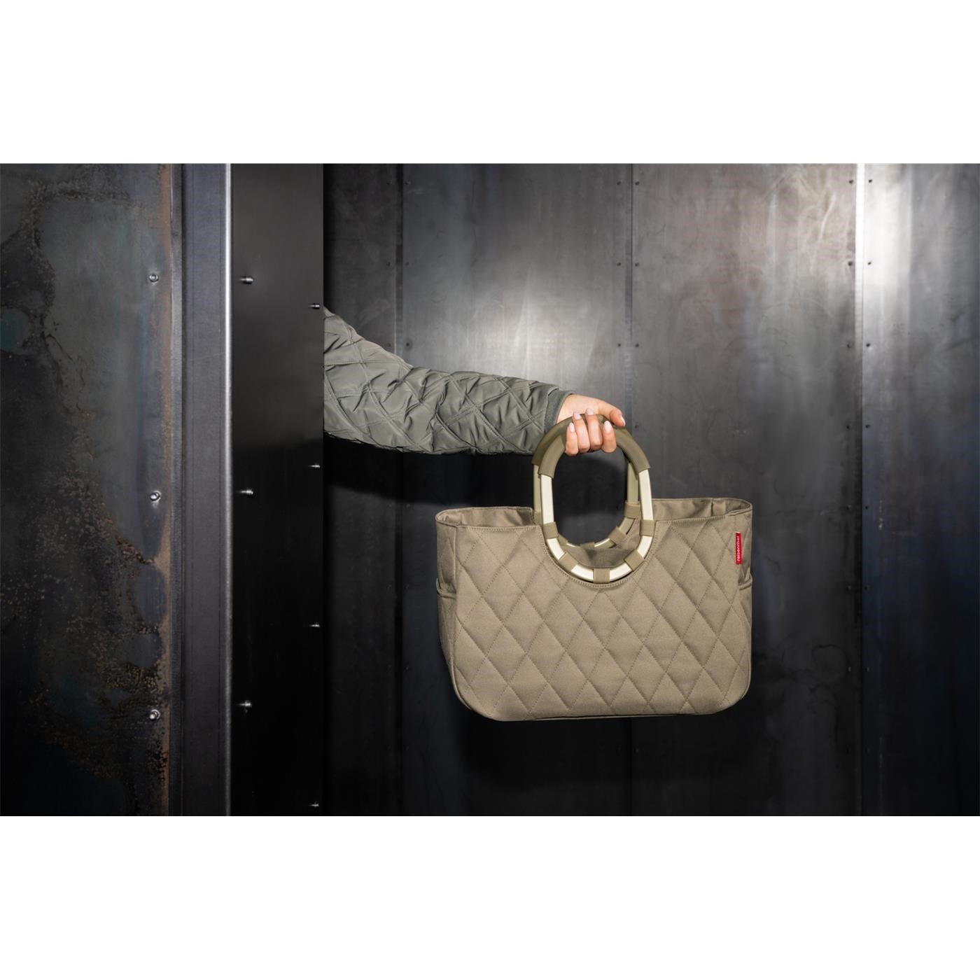 Módní taška Reisenthel Loopshopper M frame rhombus olive_2