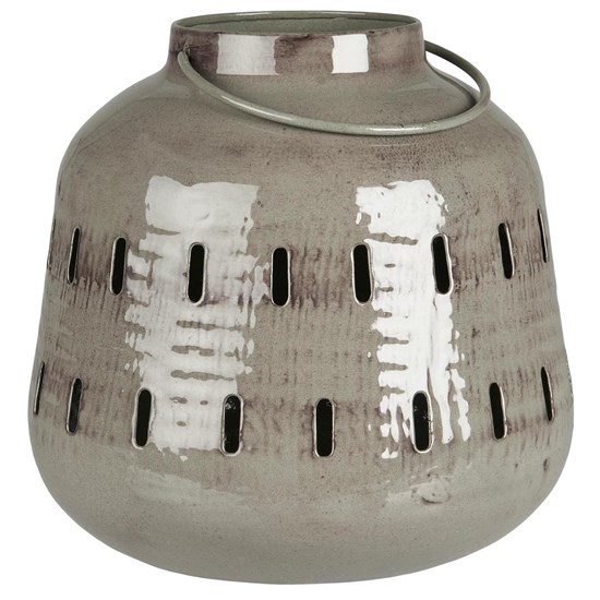 Svícen s rukojetí Ib Laursen Berkane šedý_0