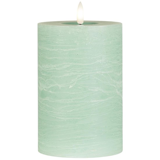 LED svíčka Ib Laursen 10x15 cm s teplým plamenem mintová_0