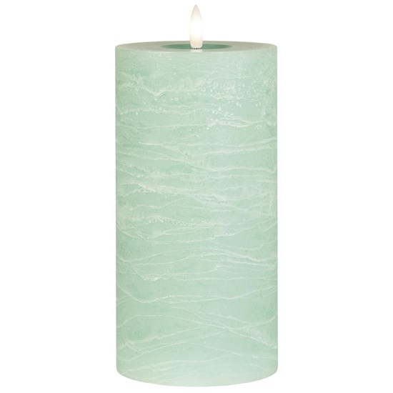 LED svíčka Ib Laursen 10x20 cm s teplým plamenem mintová_0