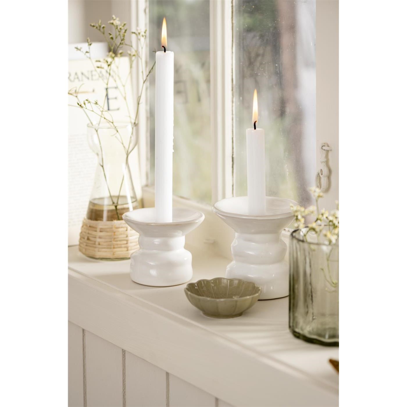 Váza na hyacint s ratanovým opletem Ib Laursen V.18cm_5