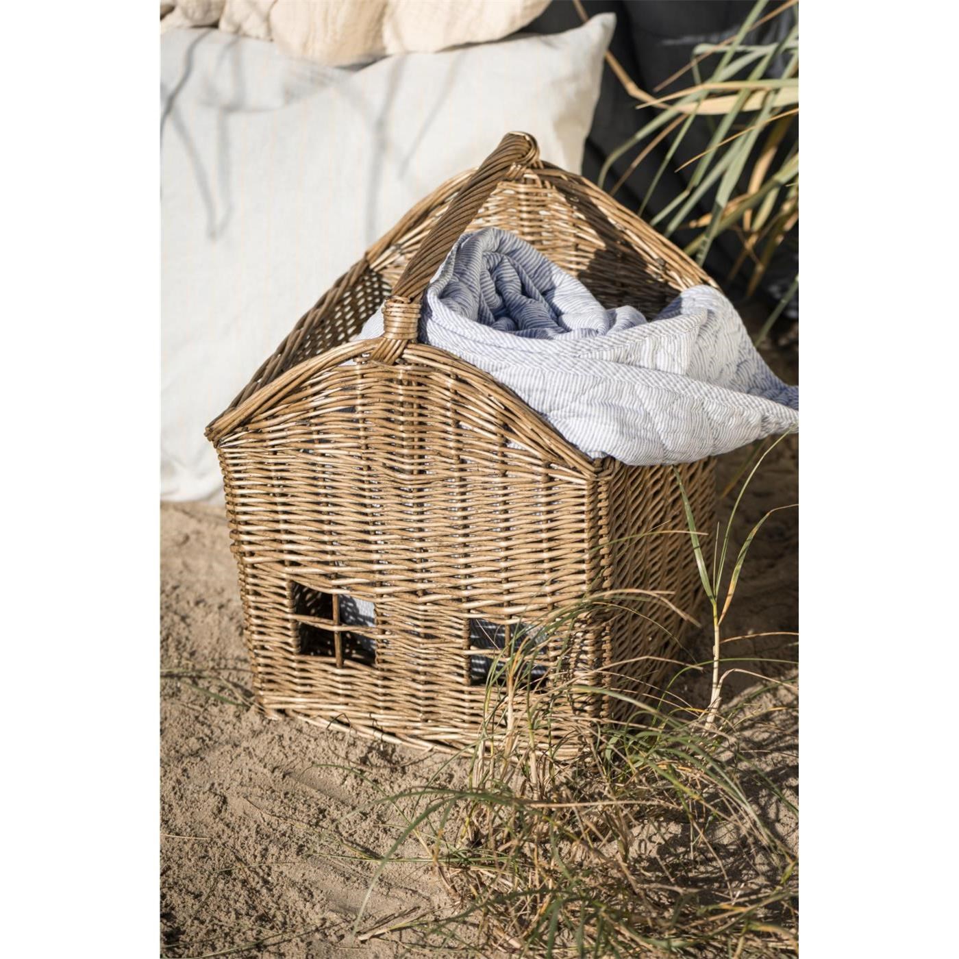 Prošívaná deka/přehoz Ib Laursen modro-bílá 180x130 cm_3