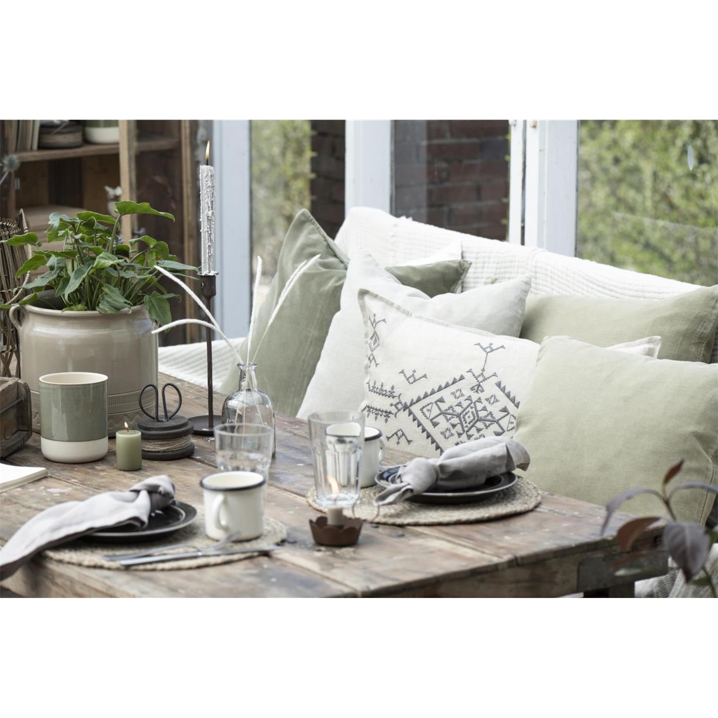 Lněný povlak na polštář Ib Laursen ash grey 50x50 cm_0