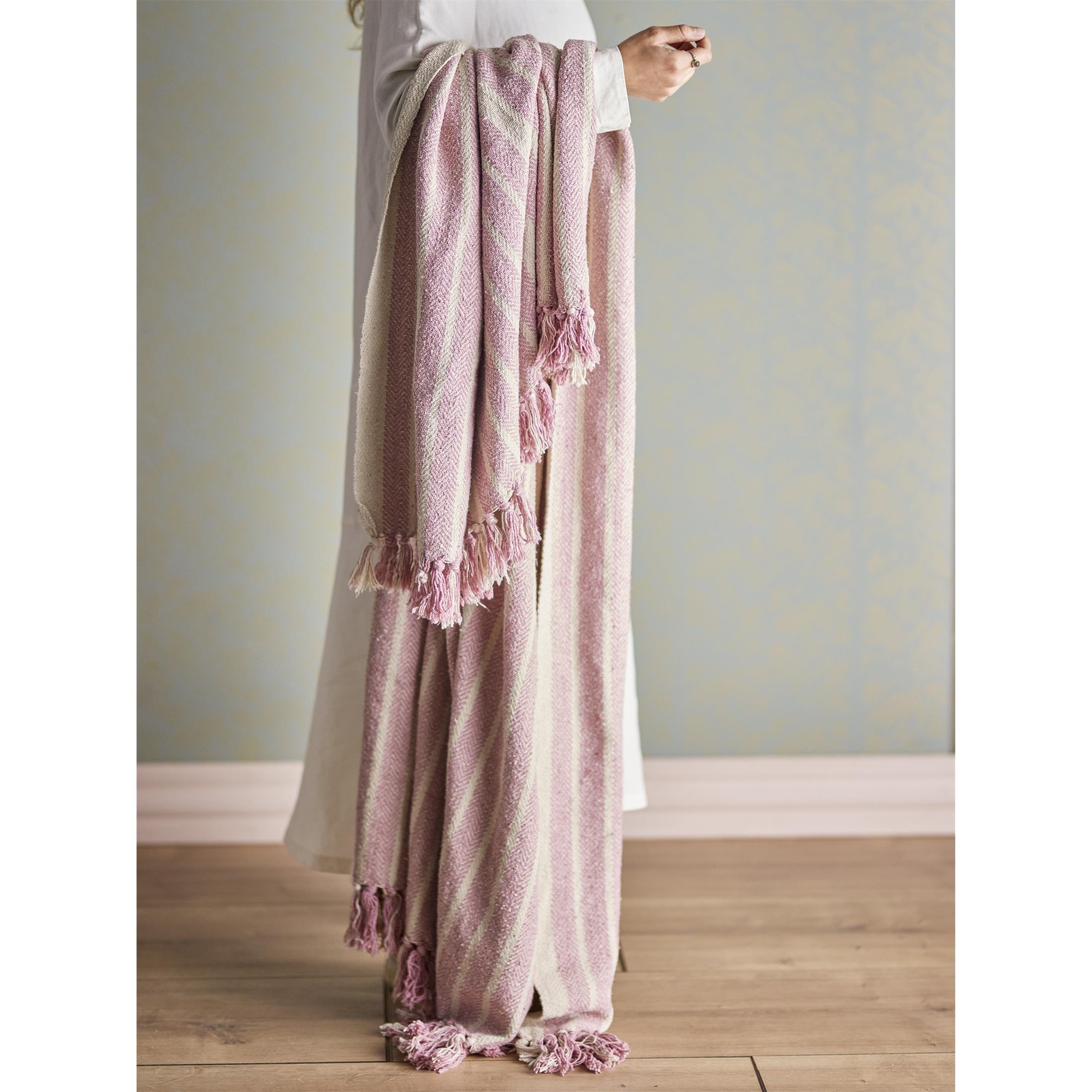 Pléd z recyklované bavlny MONTA 150x130cm růžová_2