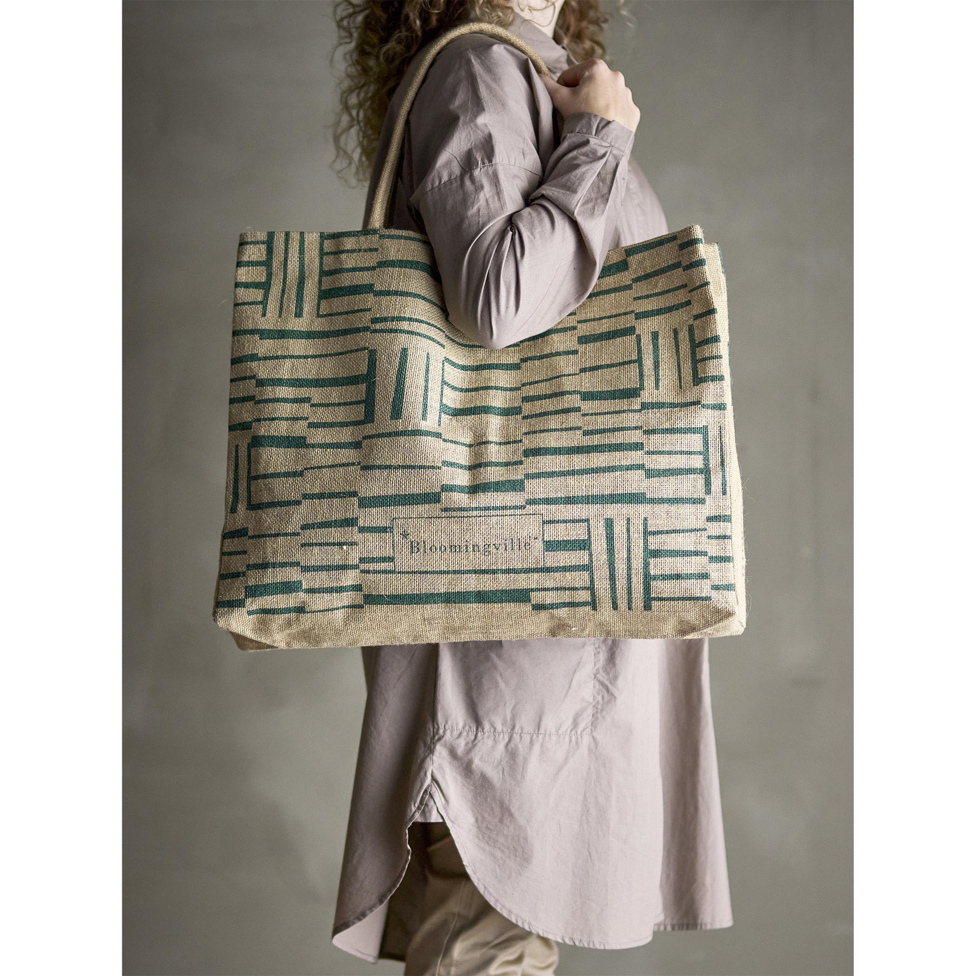 Nákupní/plážová taška BERGAMO hnědo-zelená_1