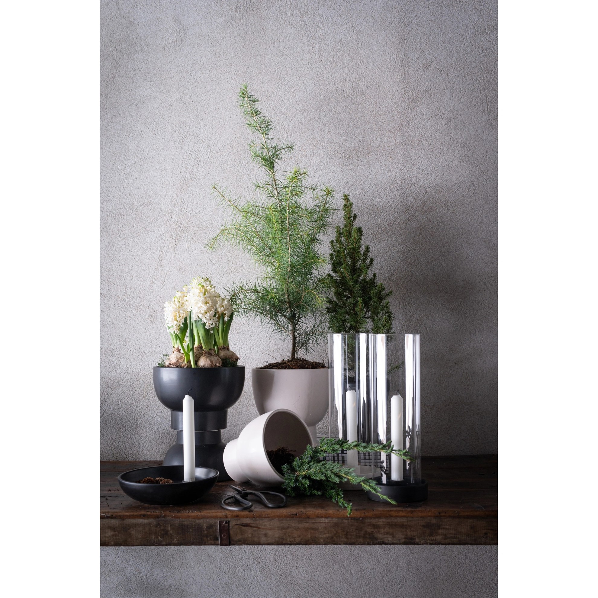 Keramické květináče MEGAN V.21/17cm SET/2ks černé_0