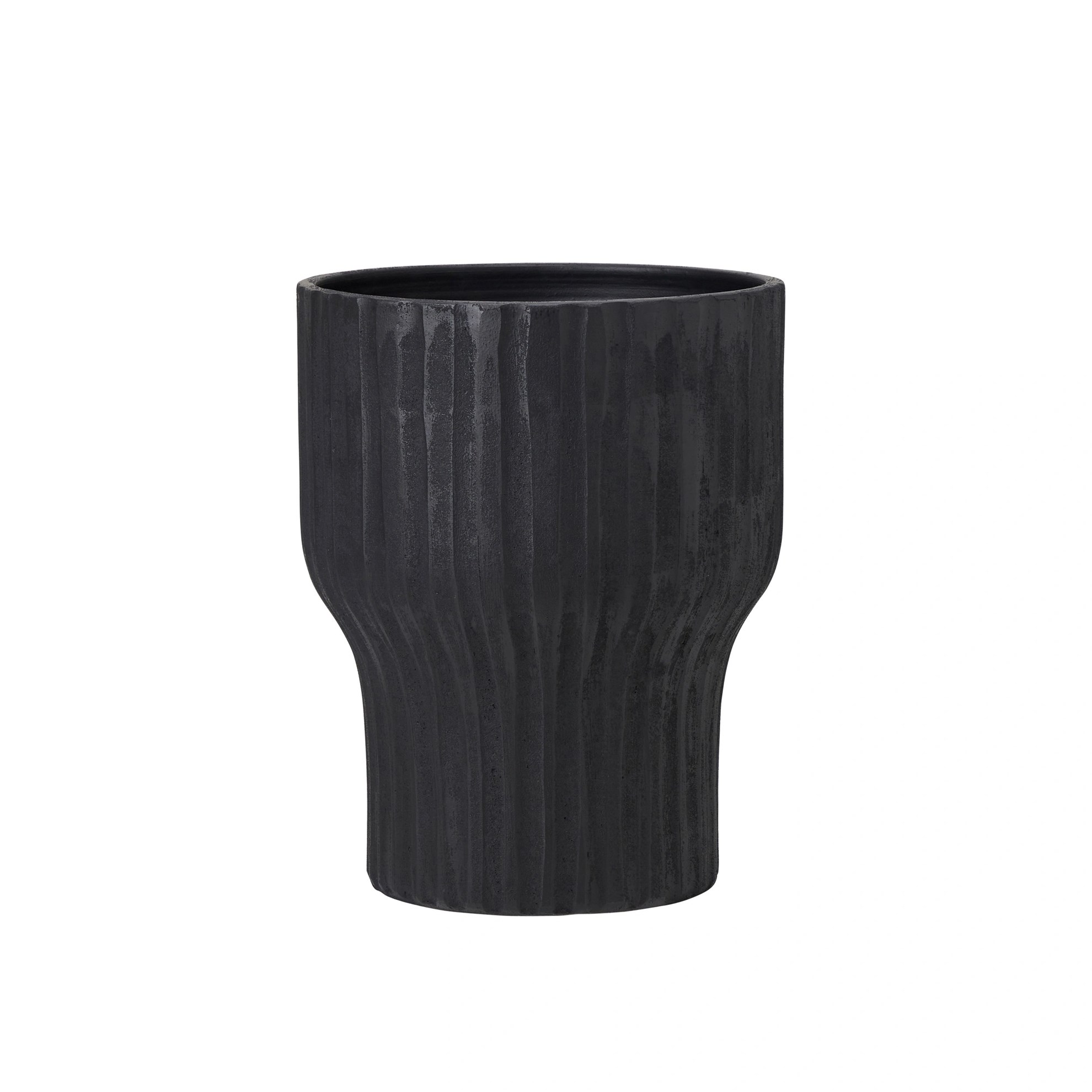 Terakotové květináče BRENDA V.40/30cm SET/2ks černé_1