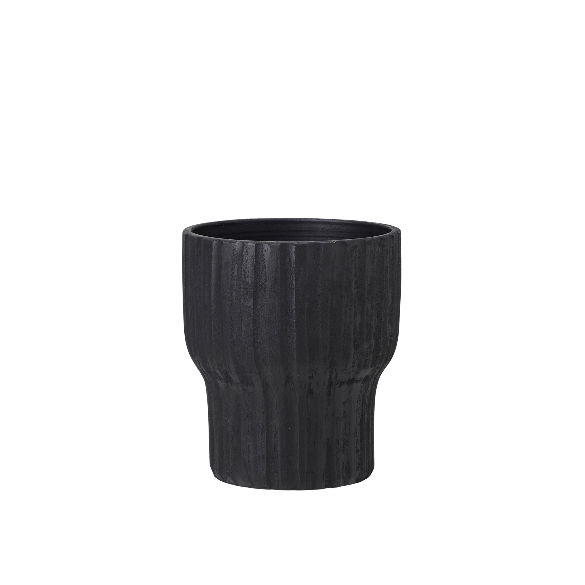 Terakotové květináče BRENDA V.40/30cm SET/2ks černé_2