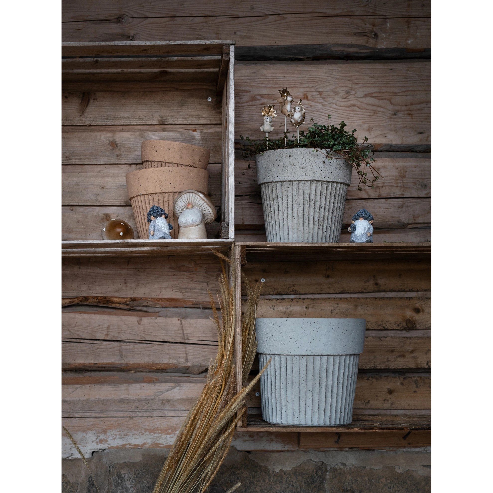 Betonové květináče ANITA V.24/18cm SET/2ks šedé_0