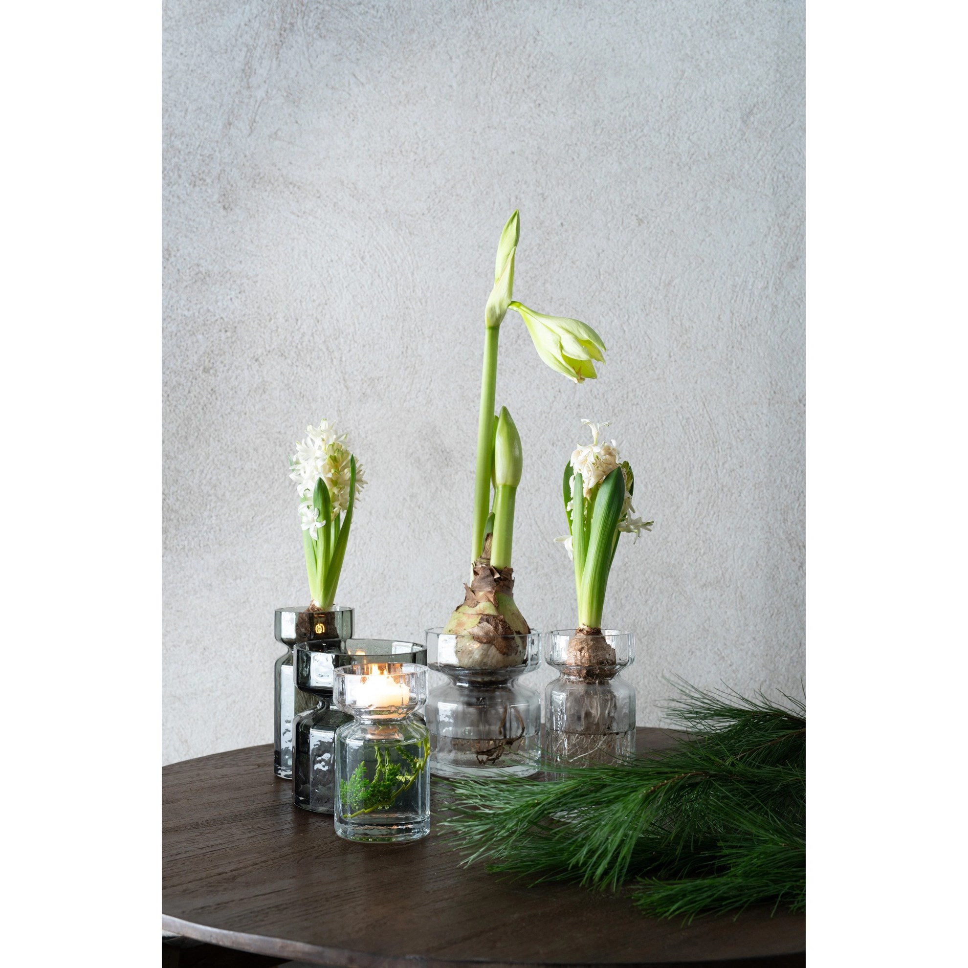 Skleněná vázička na cibuloviny NIA V.13cm čirá_0