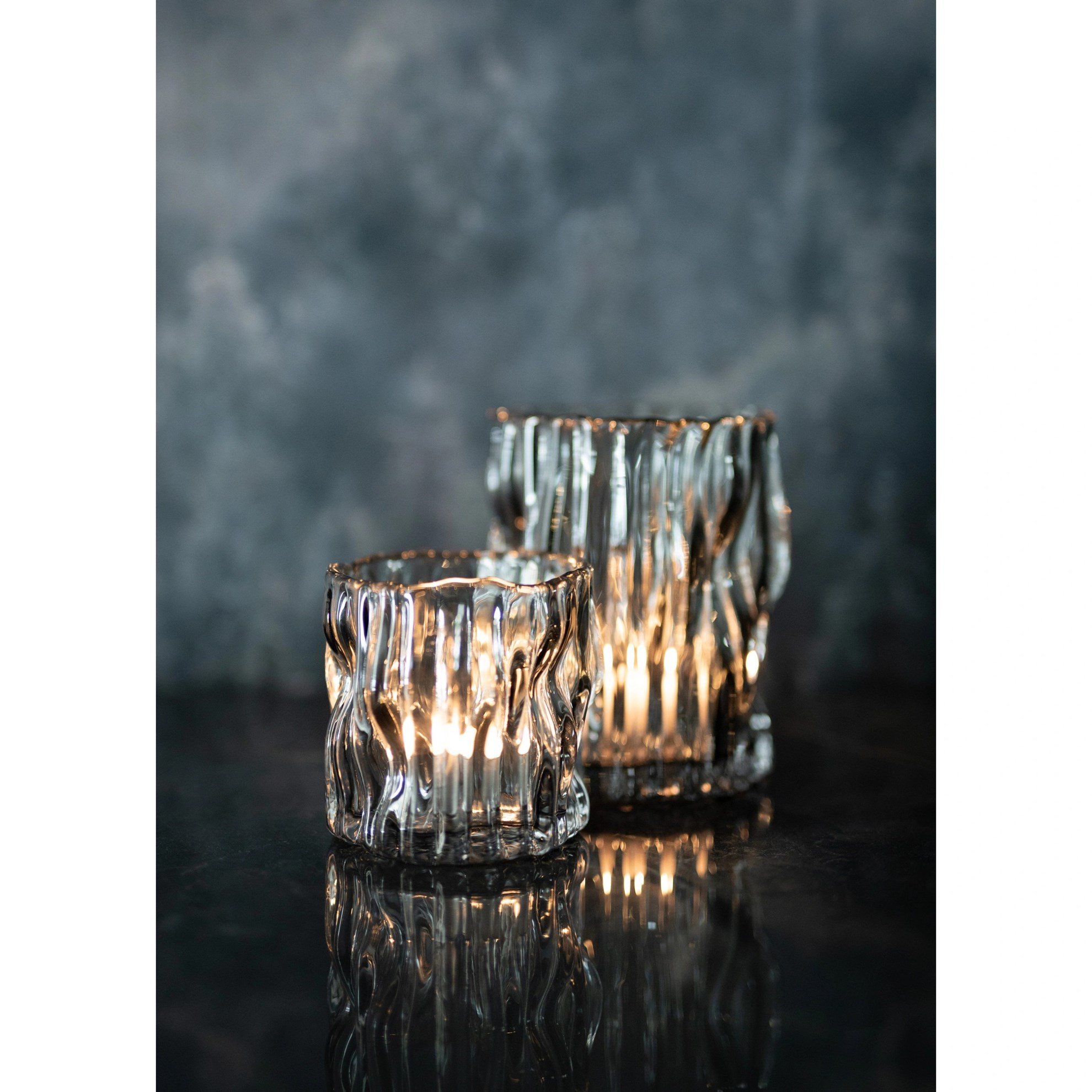 Skleněná vázička/svícen LIVI V.15cm čirý_0