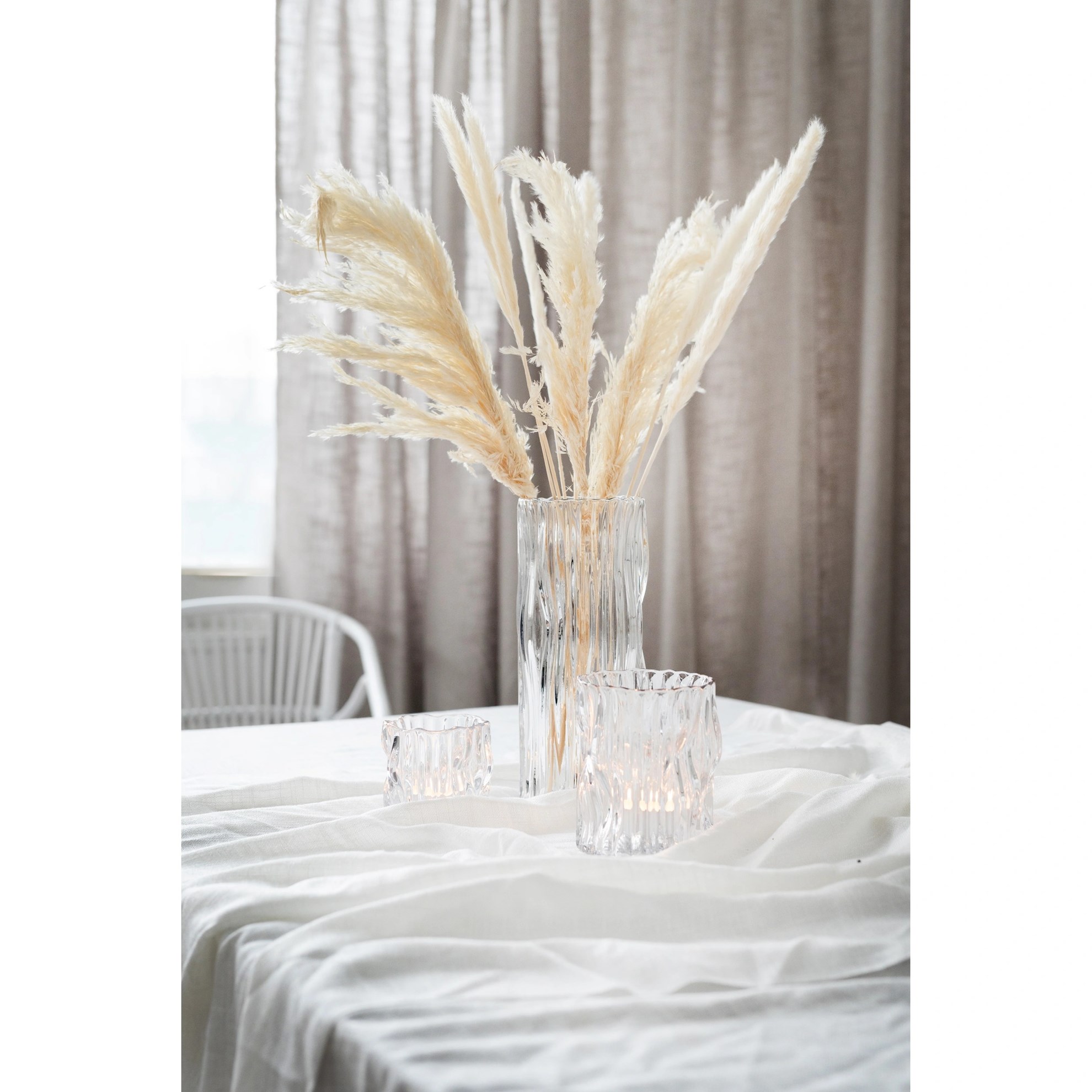 Skleněná vázička/svícen LIVI V.15cm čirý_2