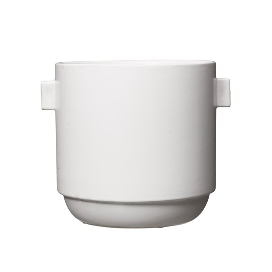 Kameninový květináč RACHEL V.17cm bílý_1