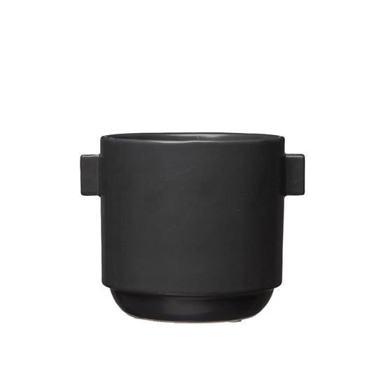 Kameninový květináč RACHEL V.14cm černý_4