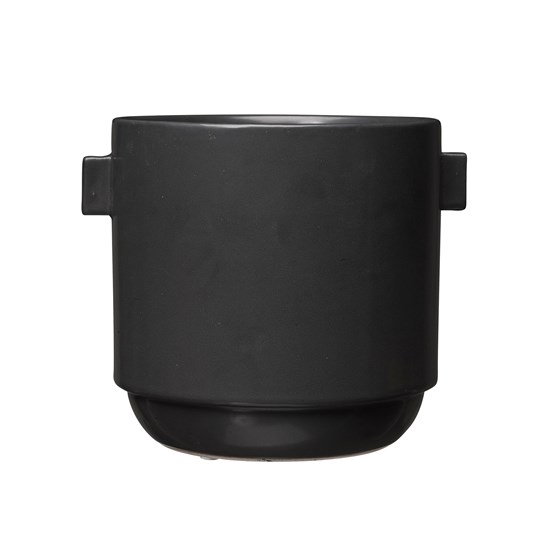 Kameninový květináč RACHEL V.17cm černý_4