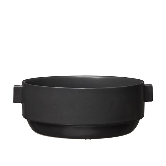 Kameninová nádoba na výsadbu RACHEL V.9cm černá_3