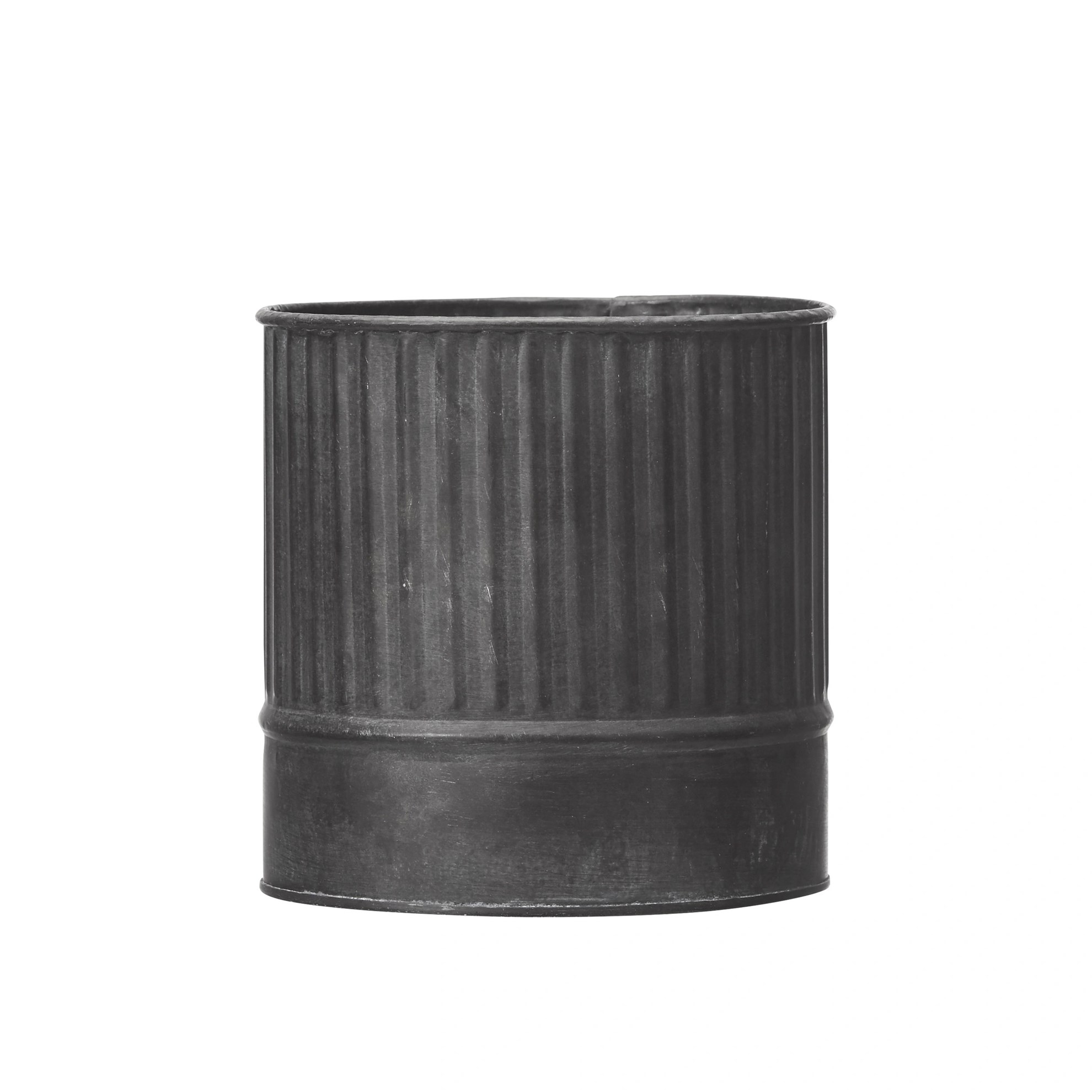 Kovové obaly na květináče AMIRA V.18/15/13cm SET/3ks černé_2