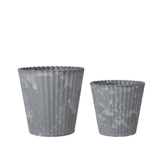 Dekorativní obaly na květináče YODIT V.15/12cm SET/2ks šedé_3