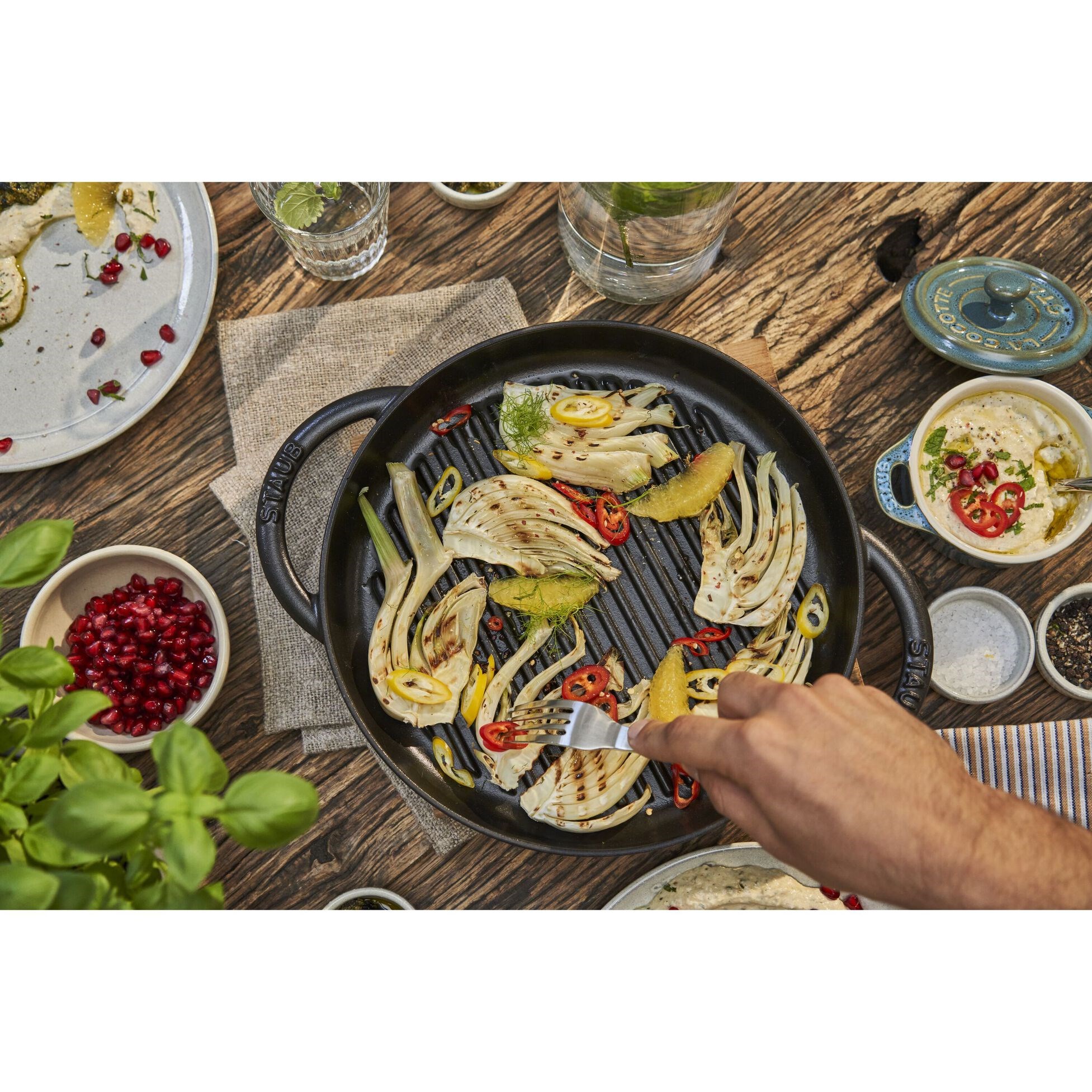 Grilovací pánev STAUB 26cm černá 1l_0