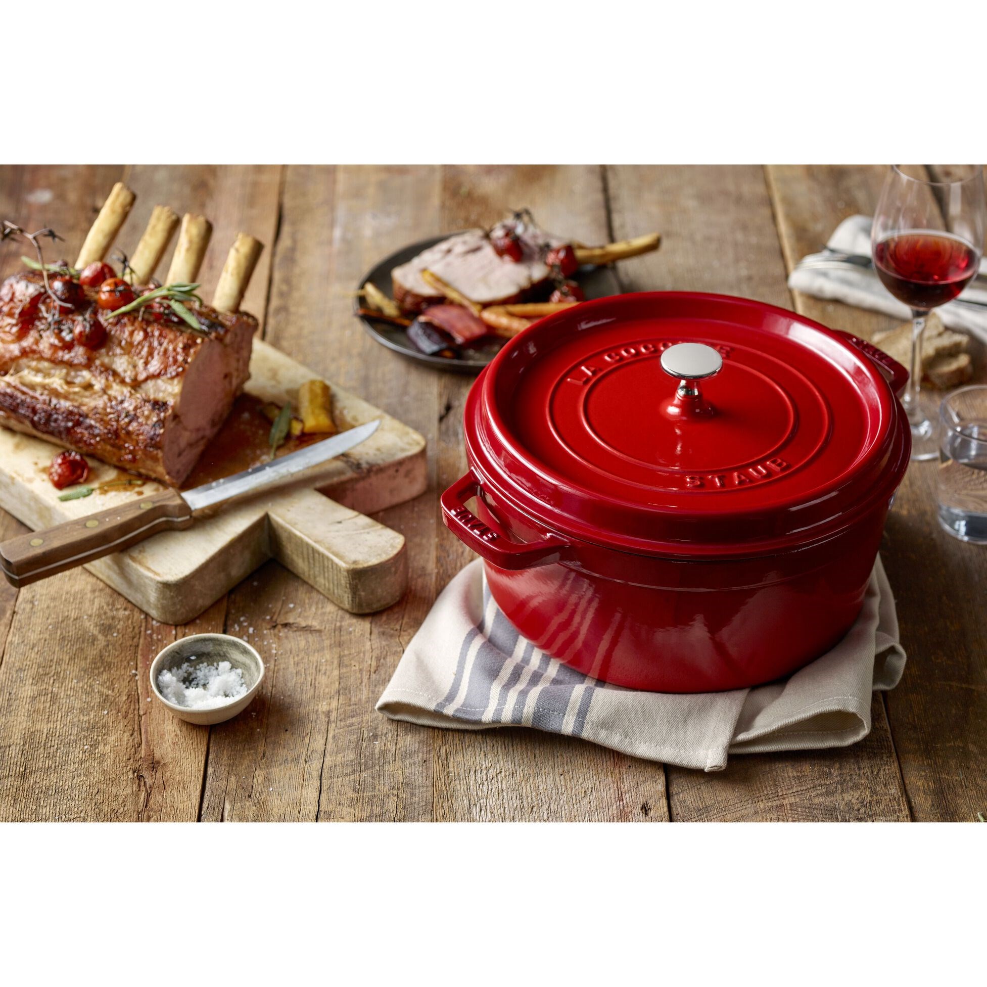 Hrnec STAUB  kulatý 30cm červený 8,35l_0