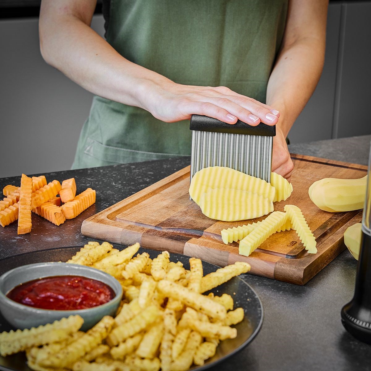 Vlnkový kráječ Gefu RIFFL černý_1