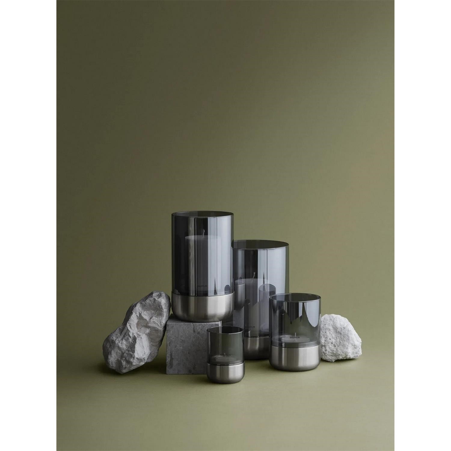 Nerezový svícen na čaj.svíčku Blomus CALMA V.9cm SET/2ks matný_0