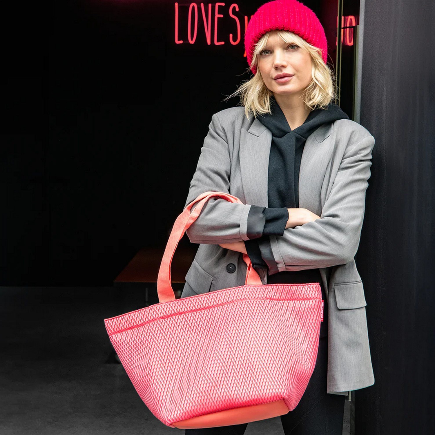 Taška přes rameno Reisenthel Shopper M mesh coral_0