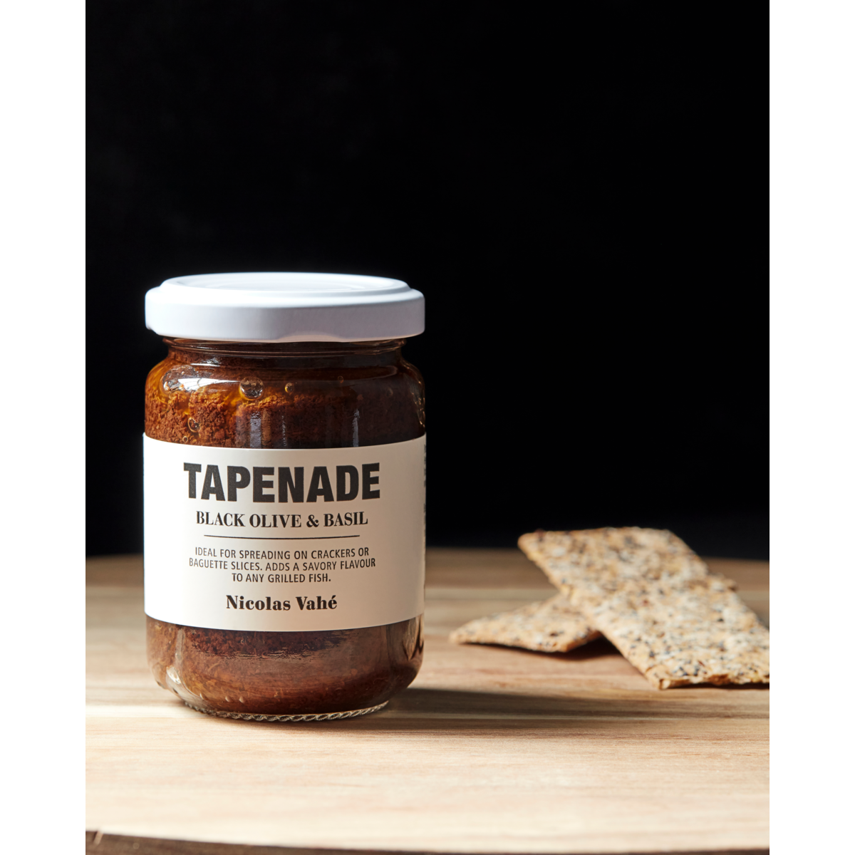 Tapenáda černé olivy & bazalka Nicolas Vahé 140g_1
