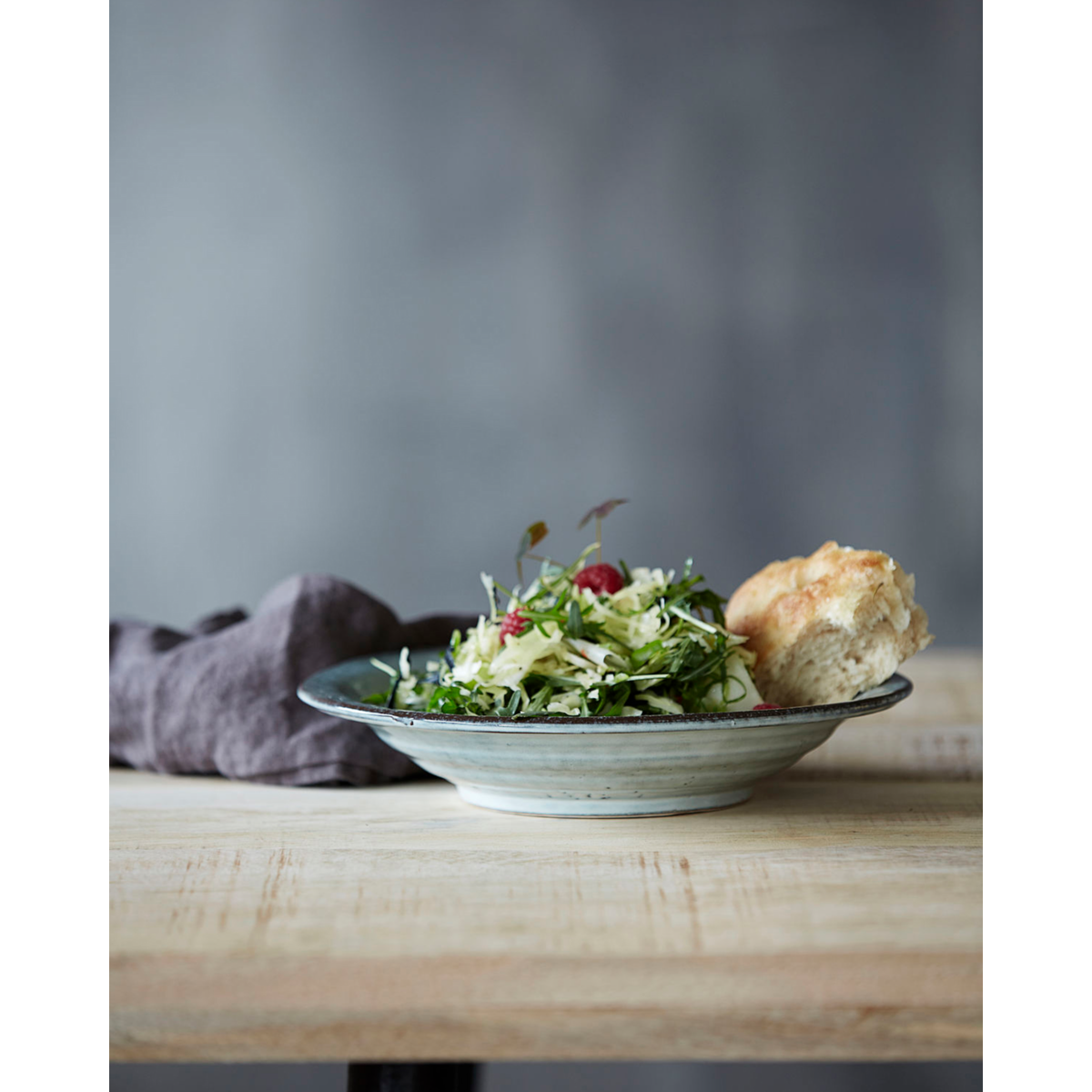 Talíř na polévku /miska House Doctor RUSTIC P.25cm šedomodrá_7