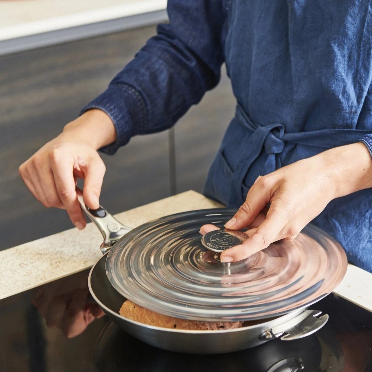 Univerzální skleněná poklice de Buyer na pánve o P.30-32cm_2