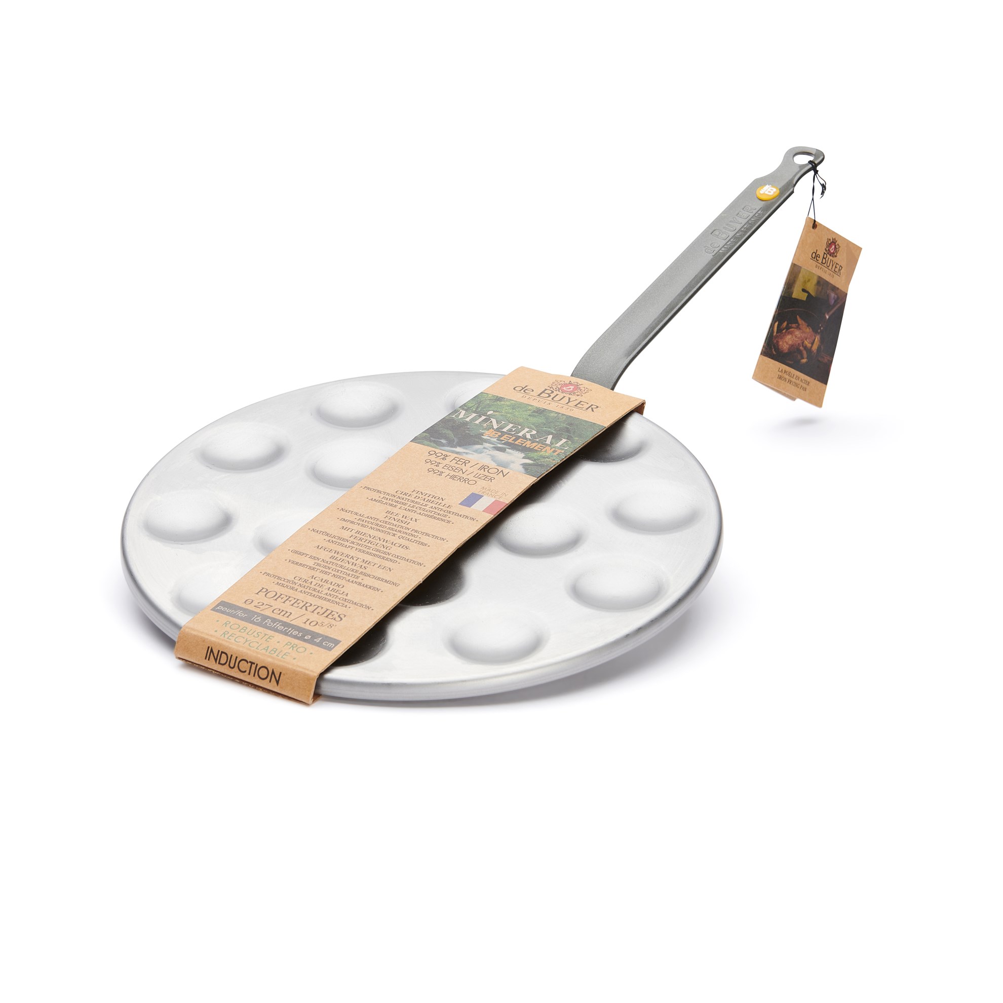 Ocelová pánev na lívance o P.4cm de Buyer MINERAL B P.27cm_6