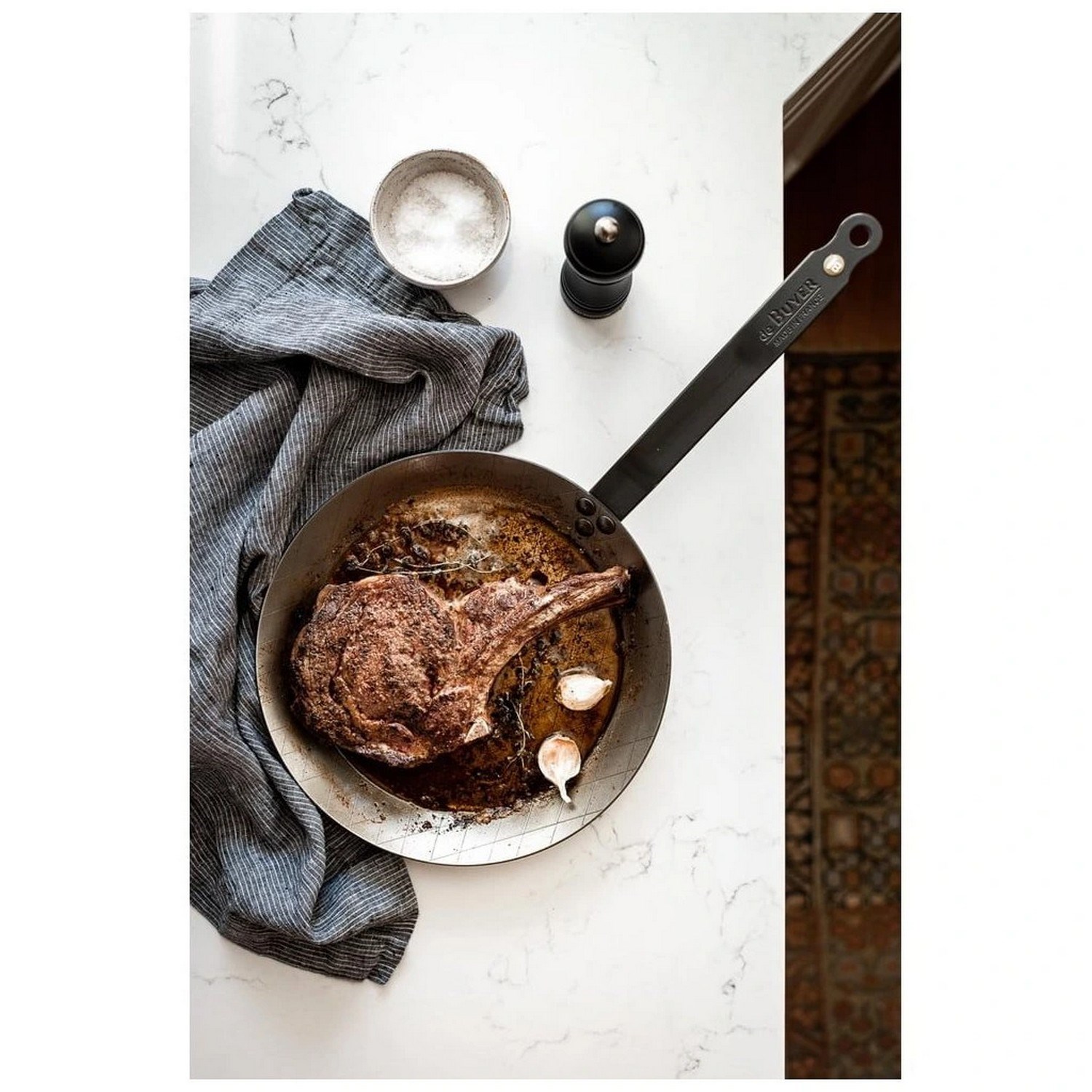 Ocelová pánev na steaky de Buyer MINERAL B P.24cm_0