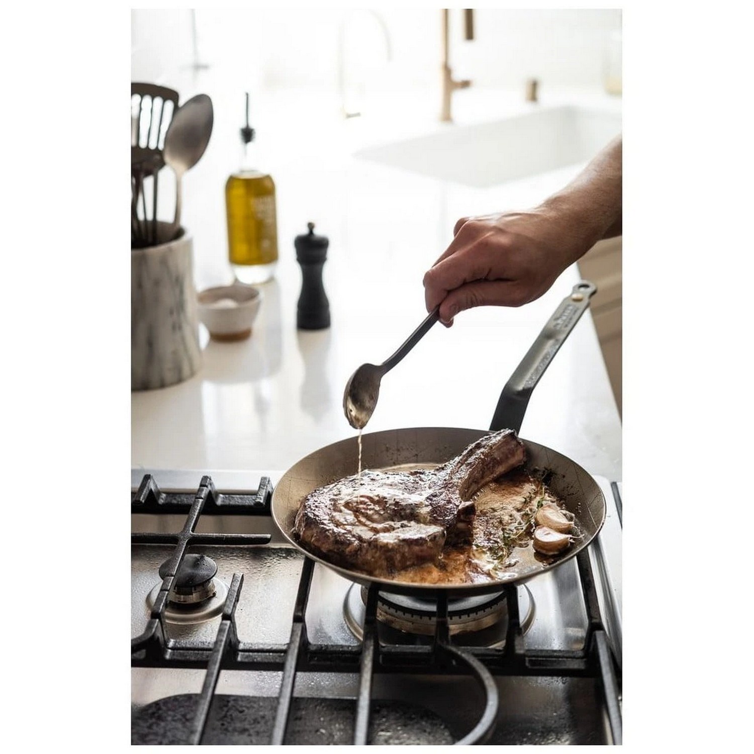 Ocelová pánev na steaky de Buyer MINERAL B P.28cm_8