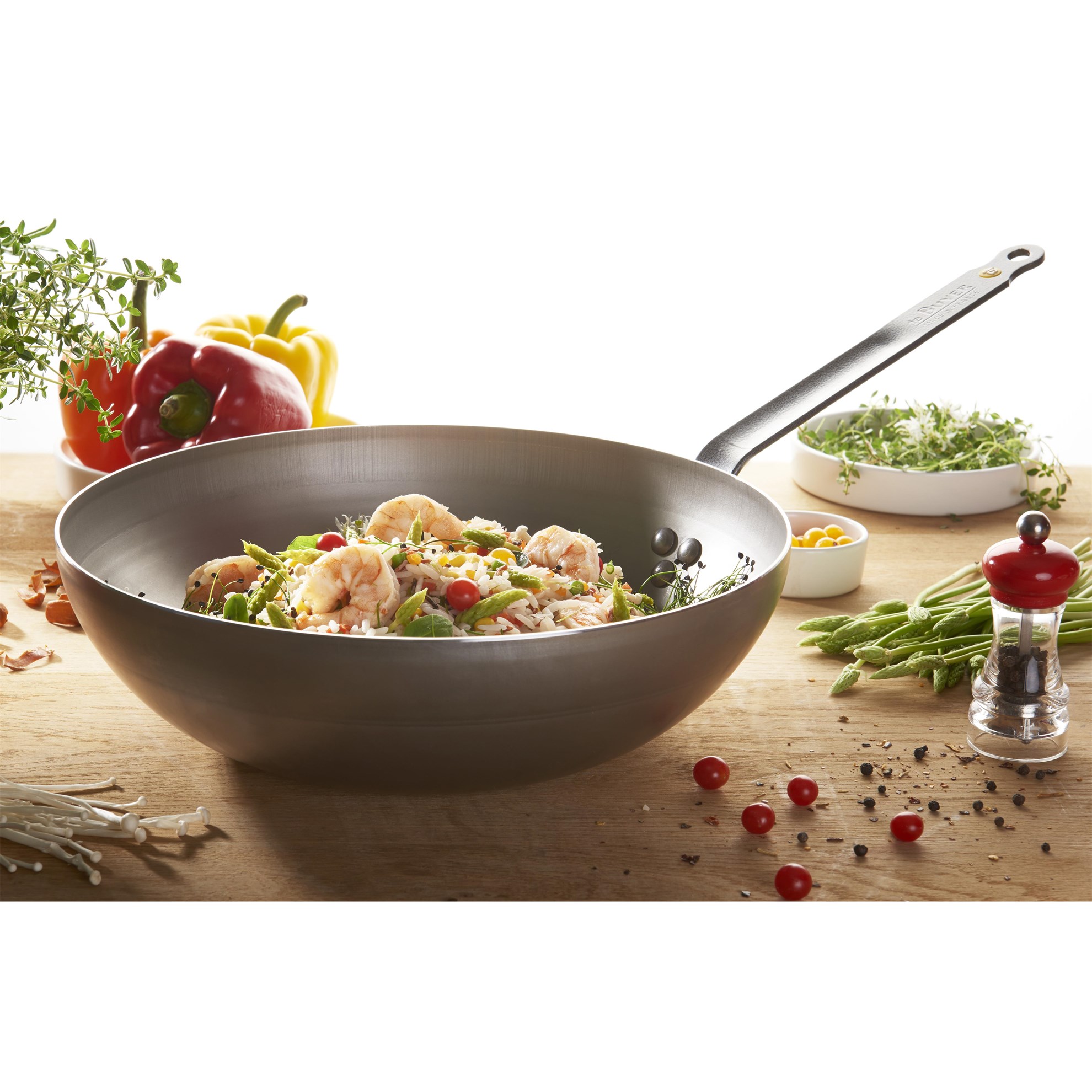 Ocelová pánev WOK de Buyer MINERAL B P.28cm_0