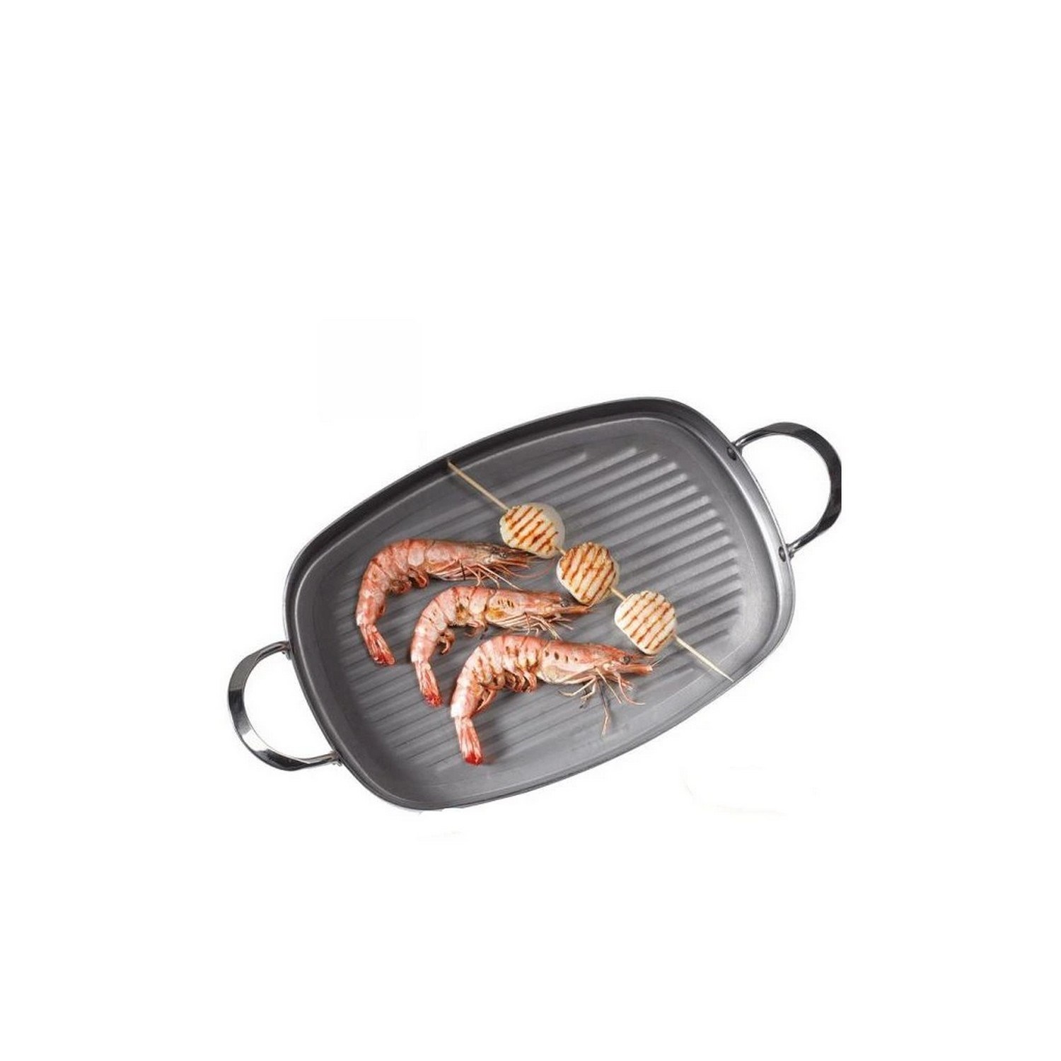 Oválná pánev ke grilování Plancha de Buyer MINERAL B 38x26cm vroubky_0
