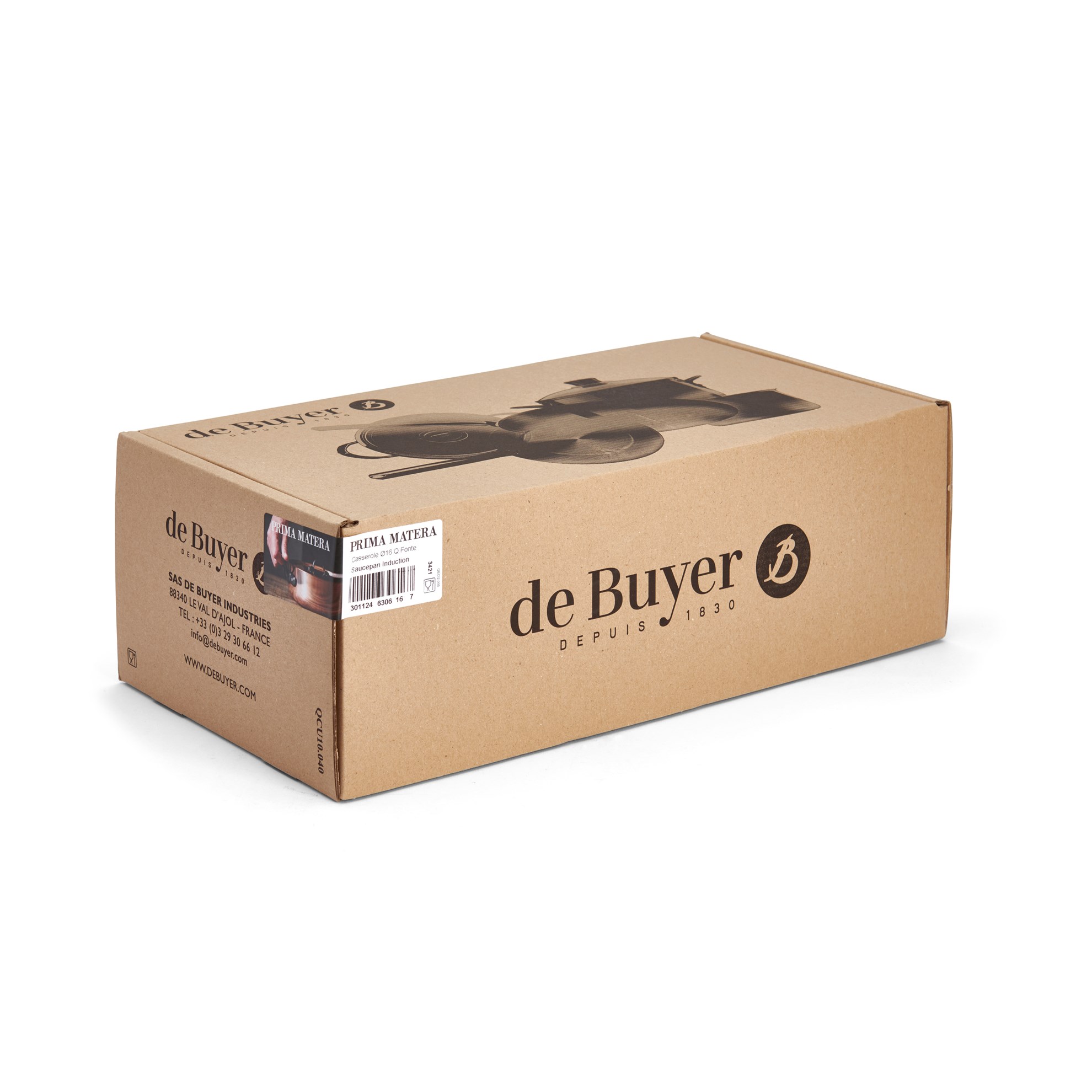 Měděný rendlík de Buyer PRIMA MATERA P.16cm 1,8l tmavá rukojeť_0