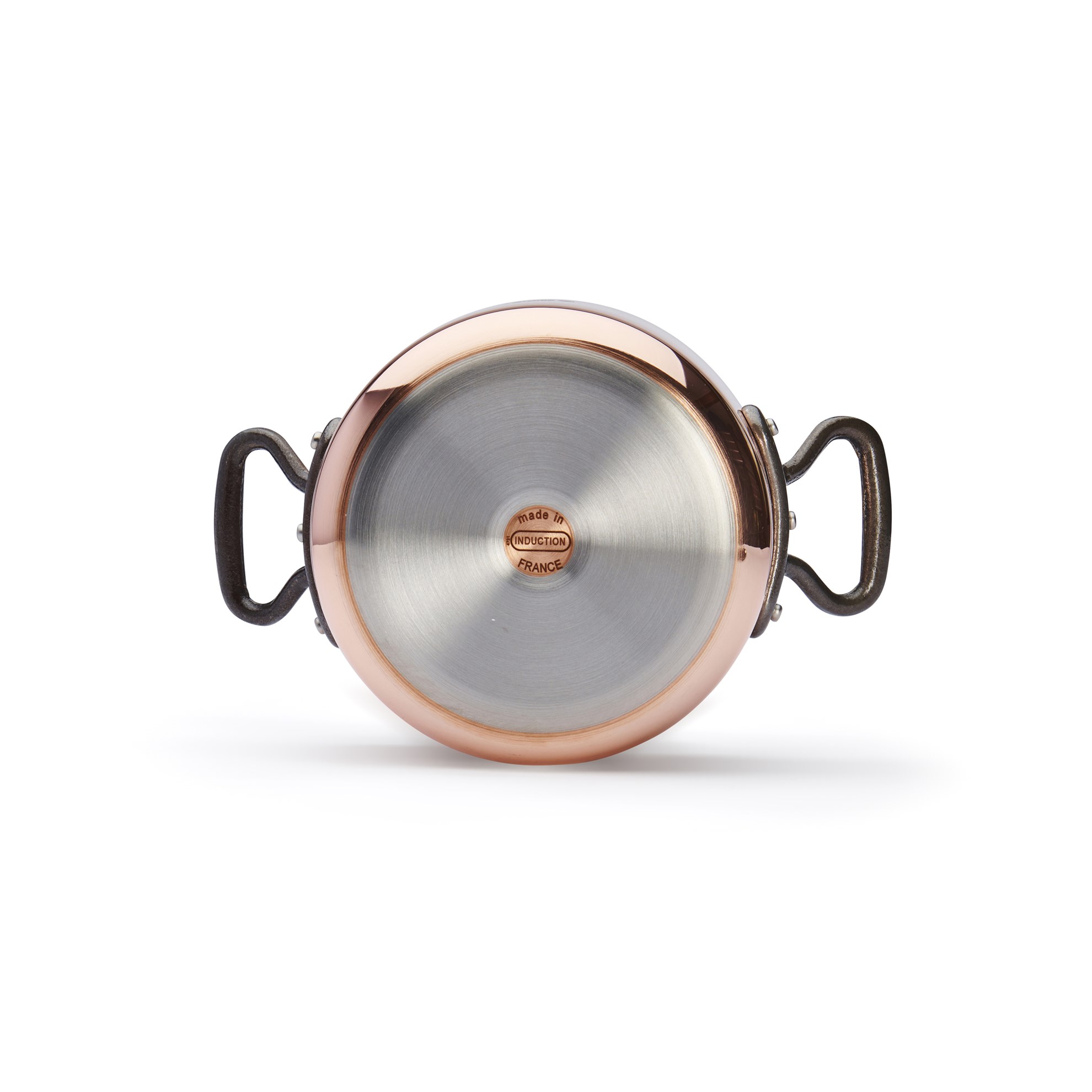 Měděný hrnec s poklicí de Buyer PRIMA MATERA P.16cm 1,8l tmavá rukojeť_4