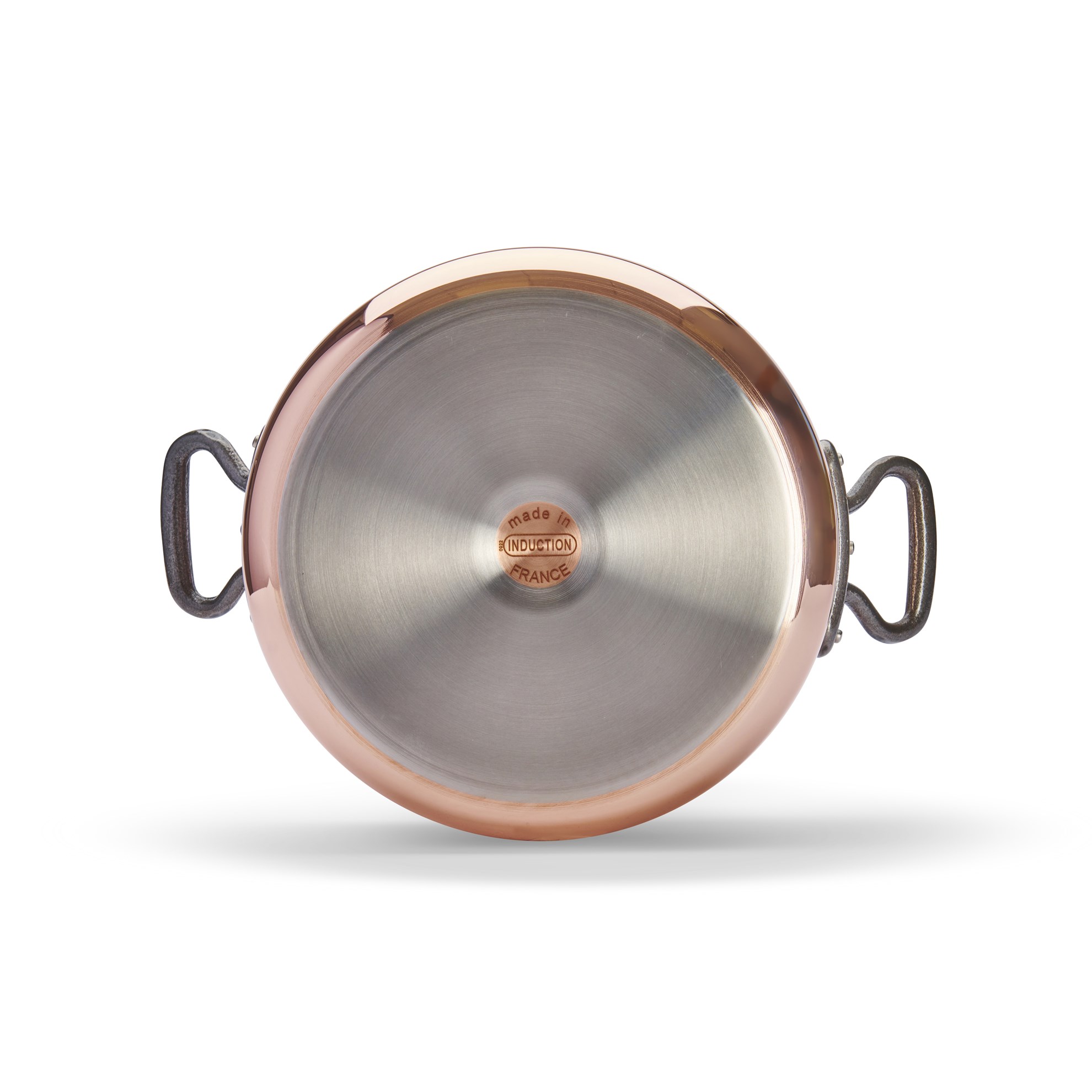 Měděný hrnec s poklicí de Buyer PRIMA MATERA P.28cm 8l tmavá rukojeť_4