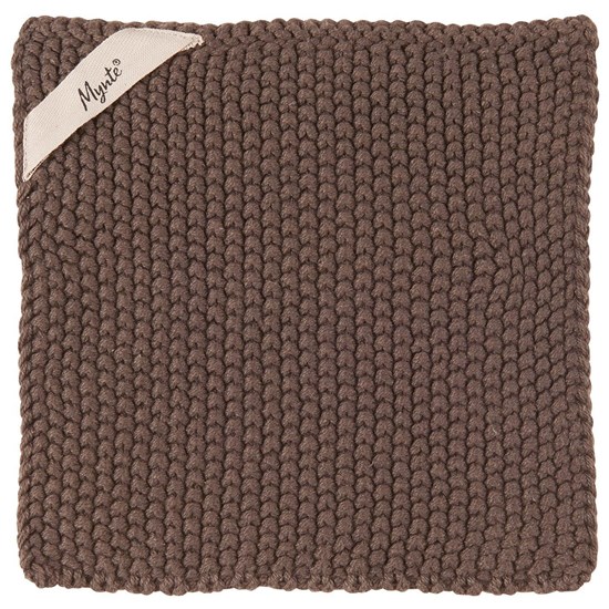 Pletená chňapka Mynte Ib Laursen 22x22 cm hnědá_0